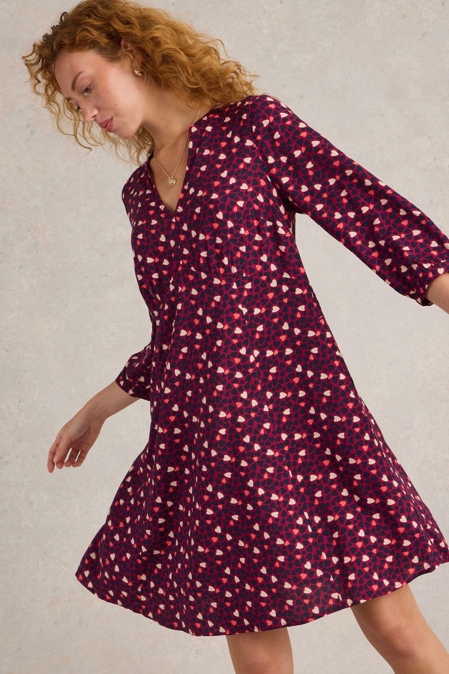 FRANCES DRESS PLUM PRINT 2