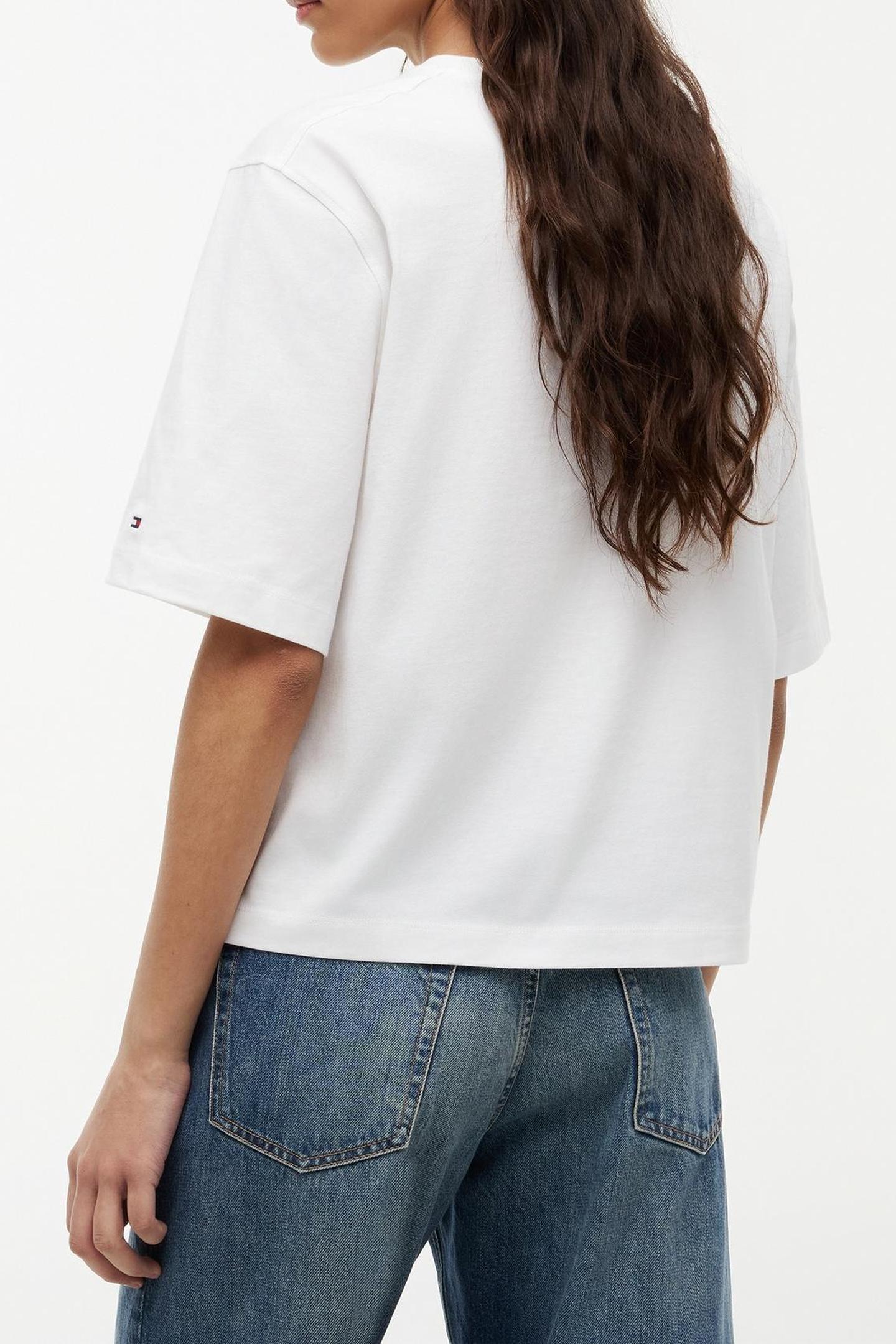 LOGO EMBROIDERY RELAXED CREW NECK T-SHIRT ECRU 2