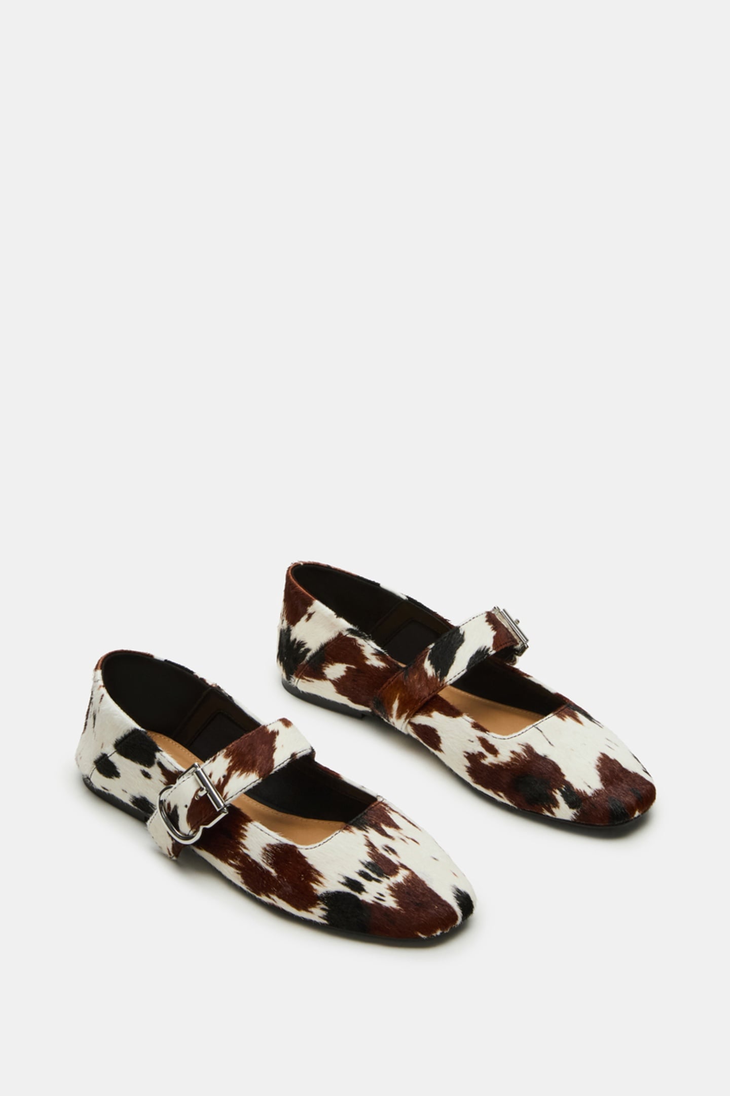JENNI-C FLAT SHOES TAN/WHITE PONY 3