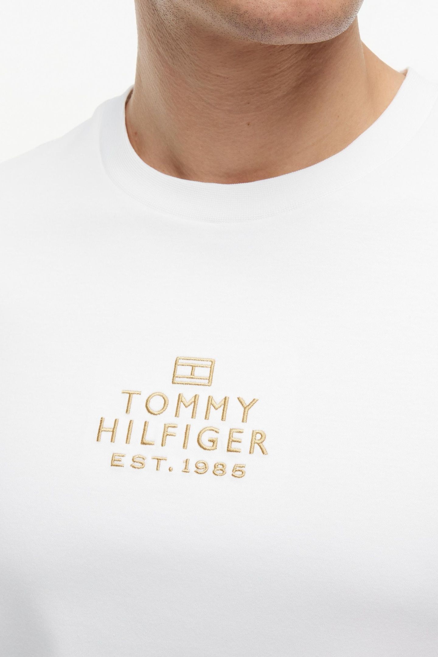 BRAND LOVE GOLD INTERLOCK T-SHIRT WHITE 5
