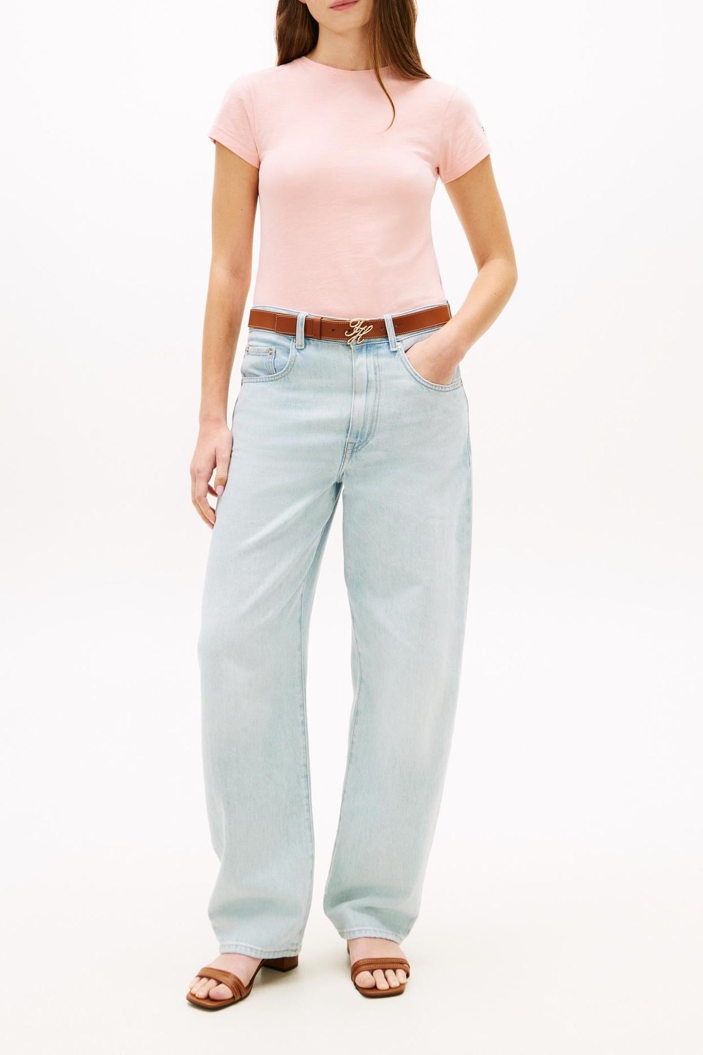 CO SLUB SLIM SS TEE SOFT ROSE 1