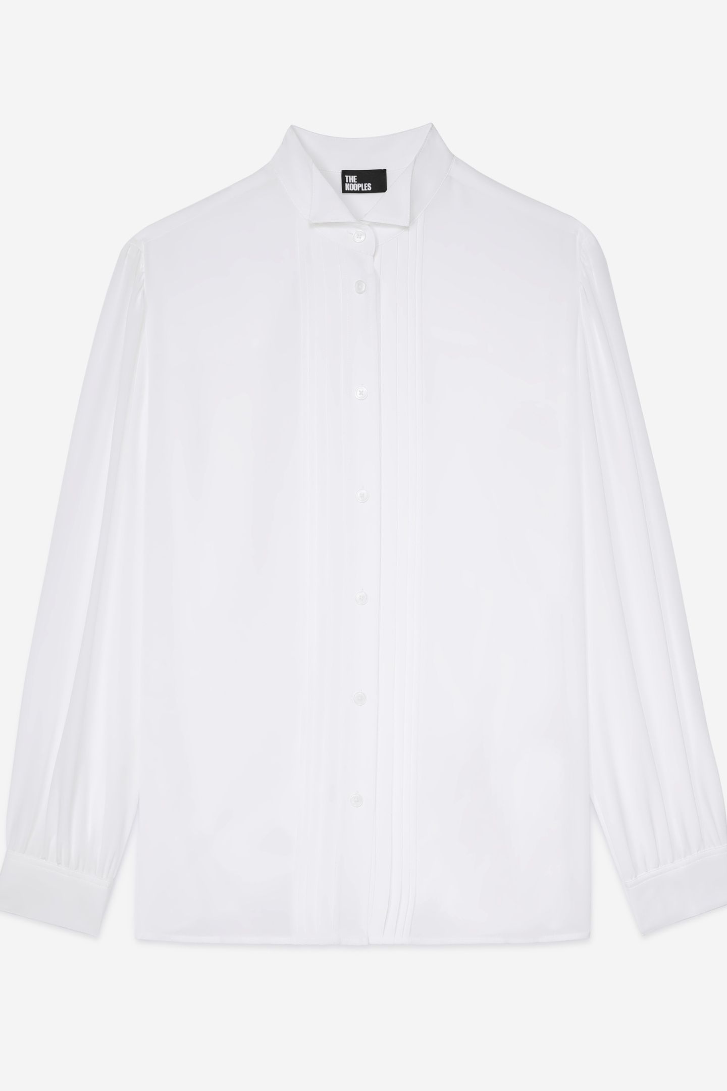 LONG-SLEEVED SHIRT WITH PLEATED DETAIL ECRU 6