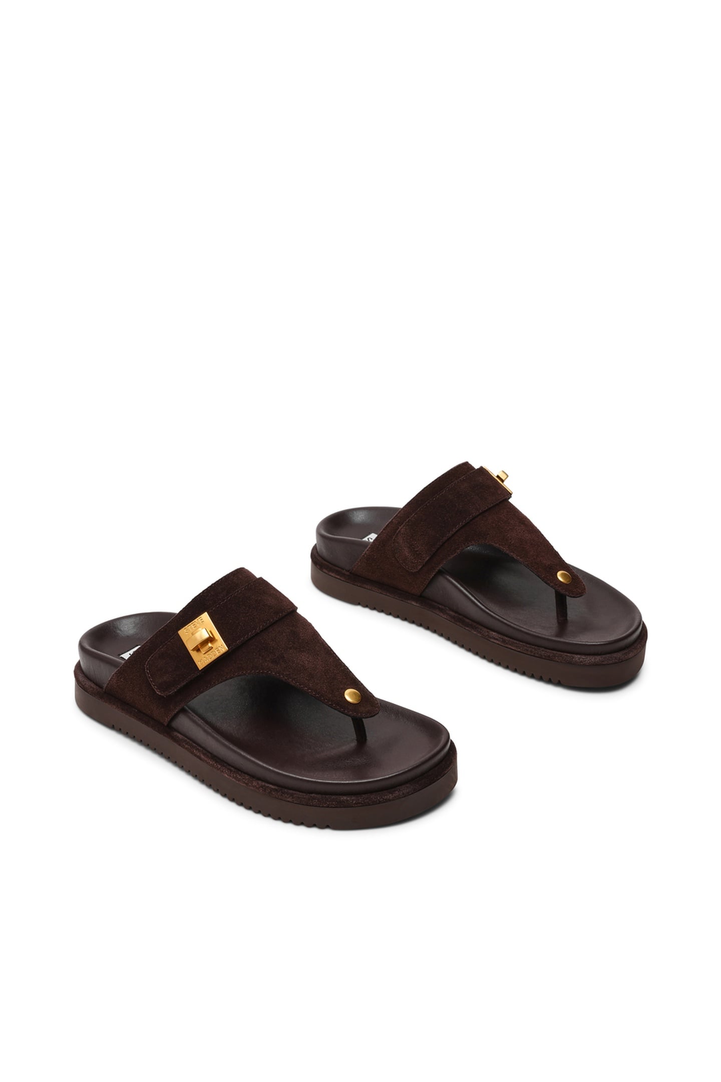 TUNED-IN SANDALS CHOCOLATE BROWN SUEDE 4
