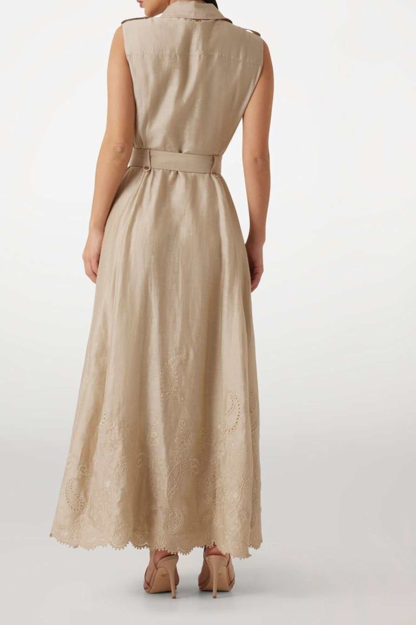 MINDY EMBROIDERED CH VELVET TAUPE MULTI 4