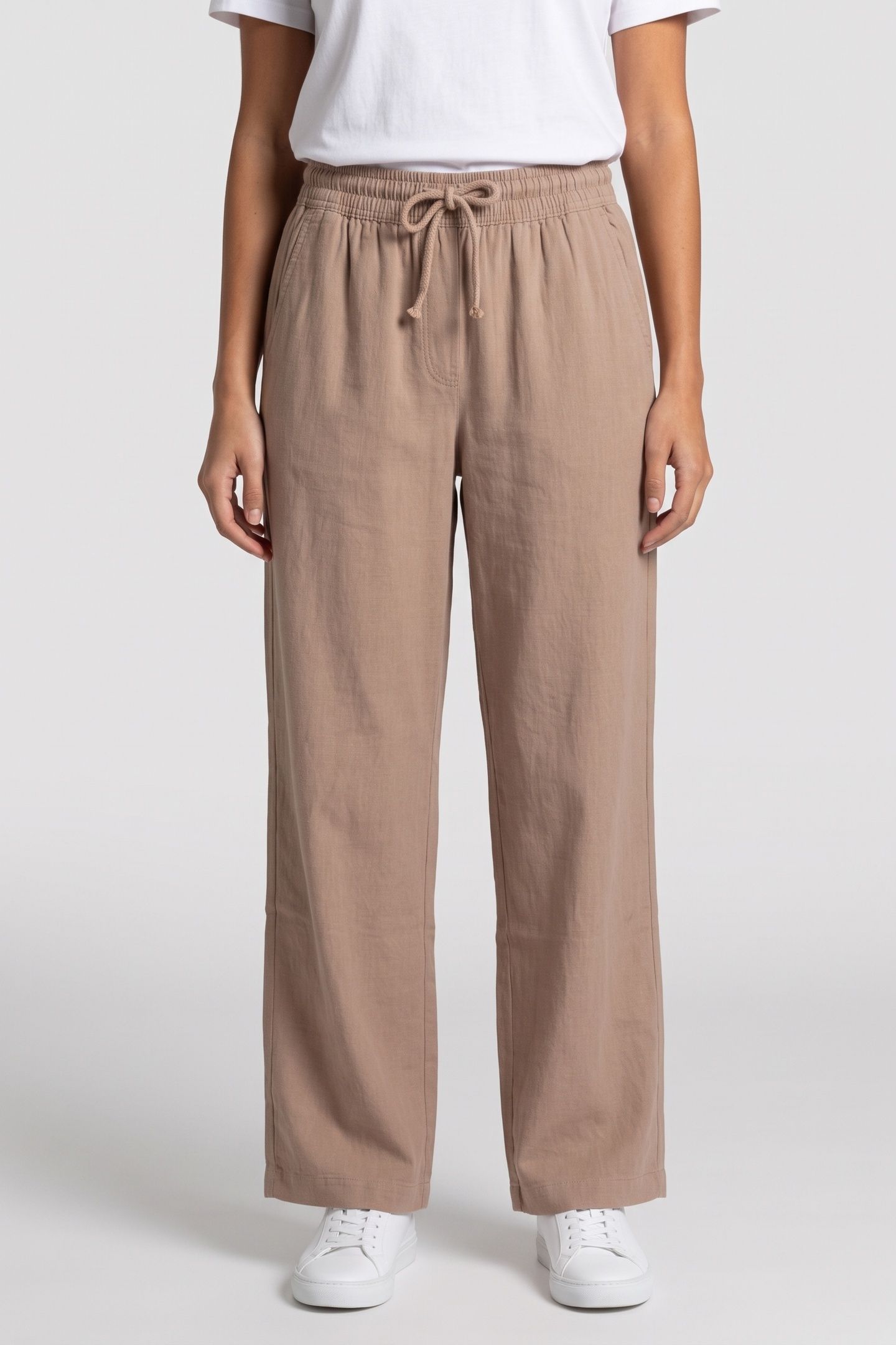 ELLA LINEN BLEND TROUSER LIGHT NATURAL 1