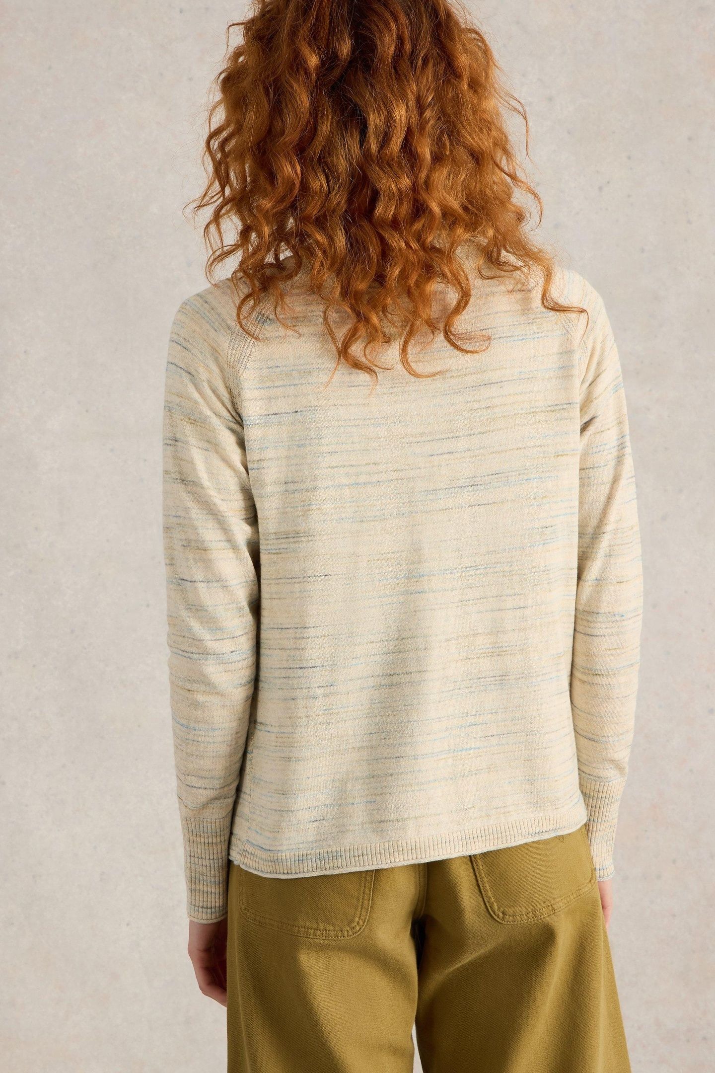 LULU SPACEDYE CARDI NATURAL MULTI 3