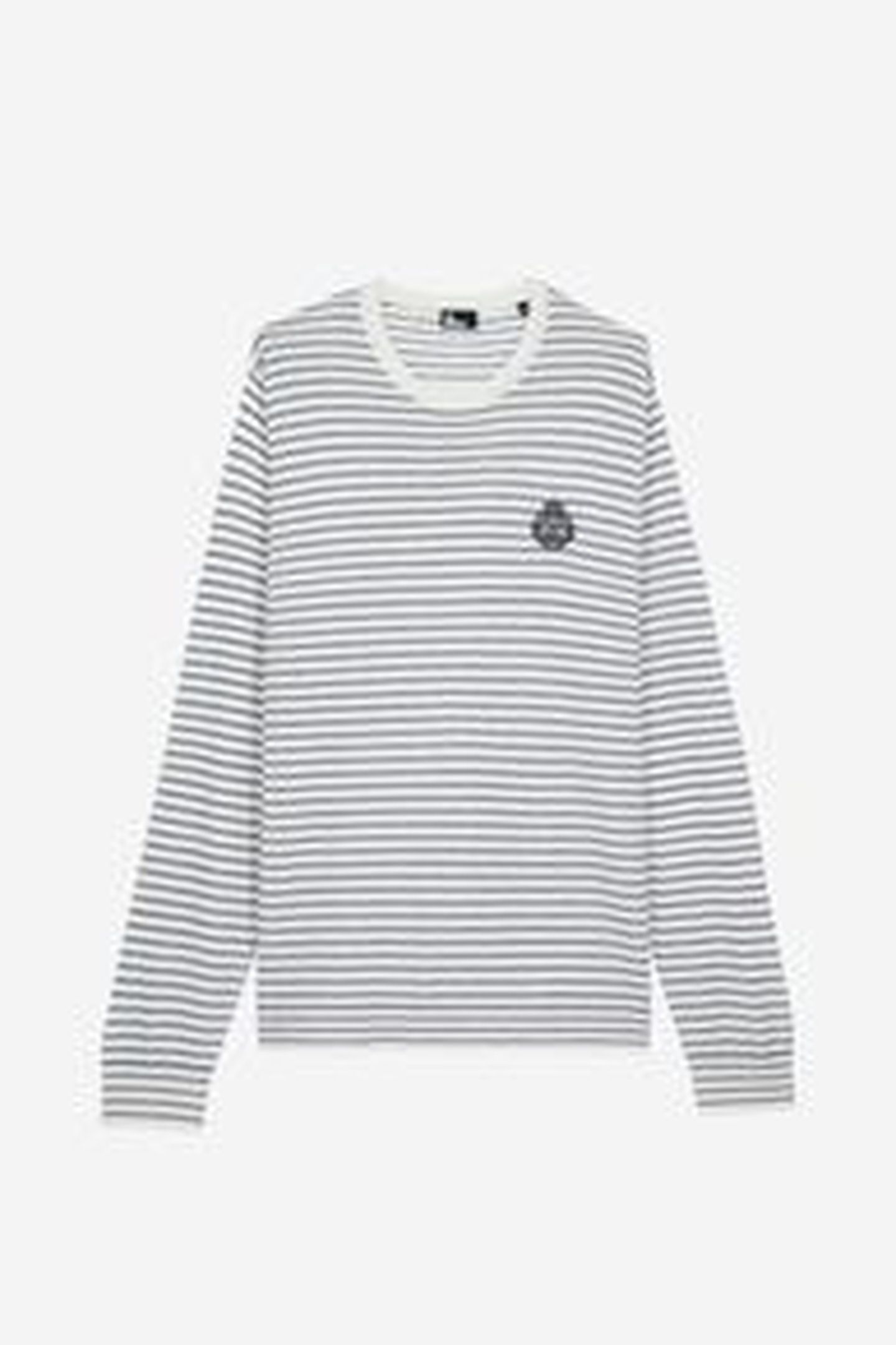 PULL COL ROND A RAYURES DETAIL BRODERIE WHITE / BLUE 8
