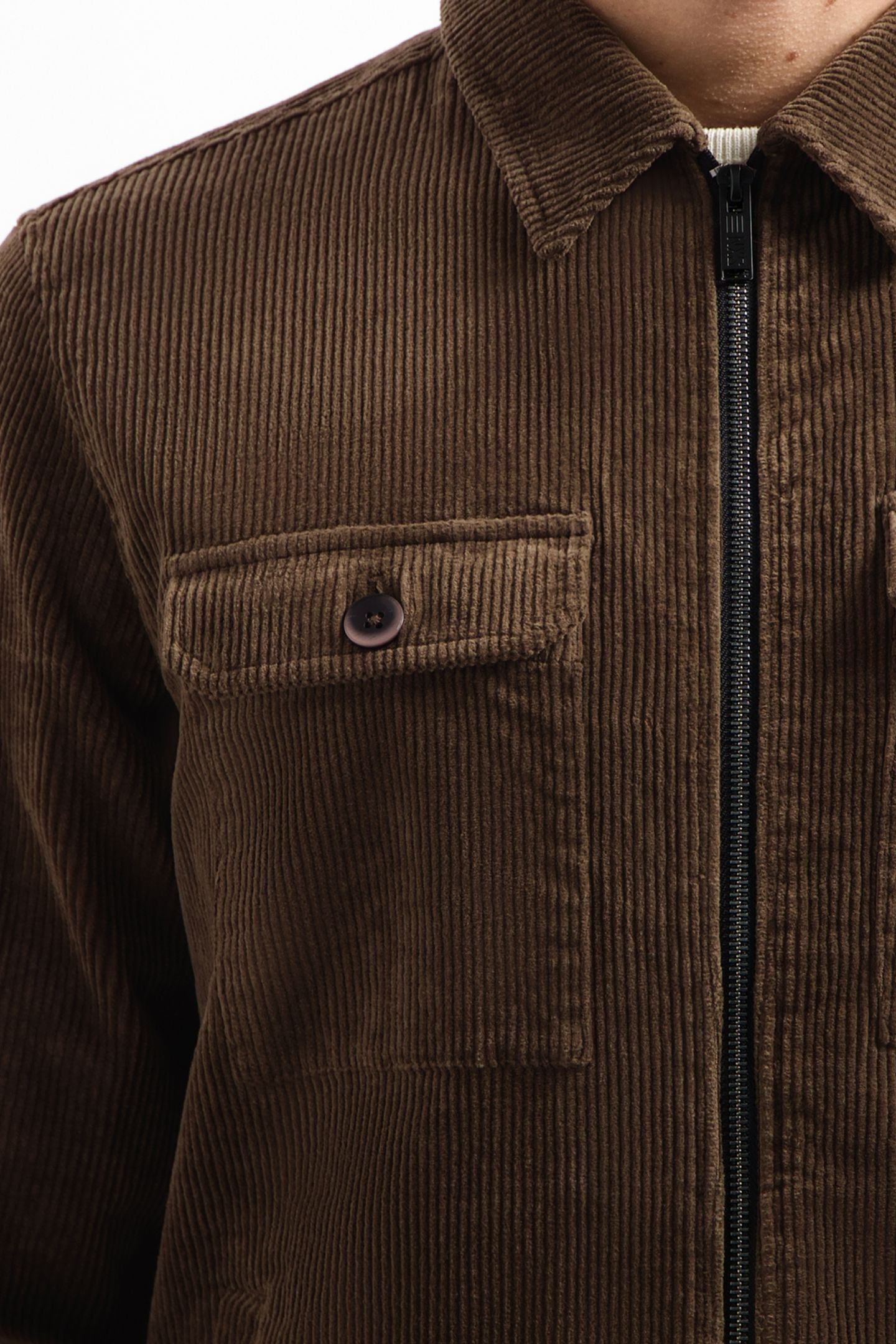 OVERSHIRT ZIPPER CORDUROY COORD TAUPE 7