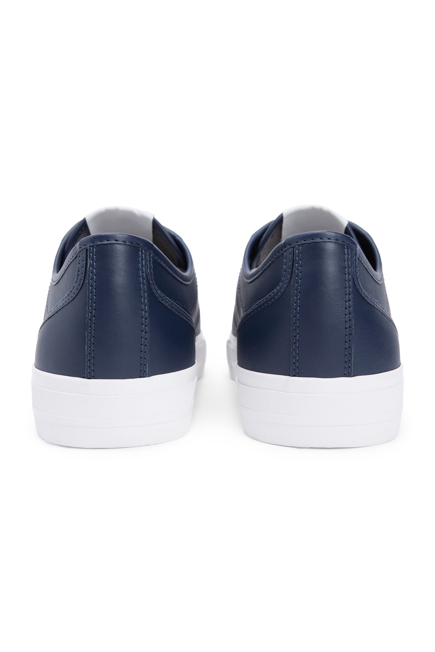 ARCHIVE FLAG STRIPE LEATHER TRAINERS DARK NIGHT NAVY 4