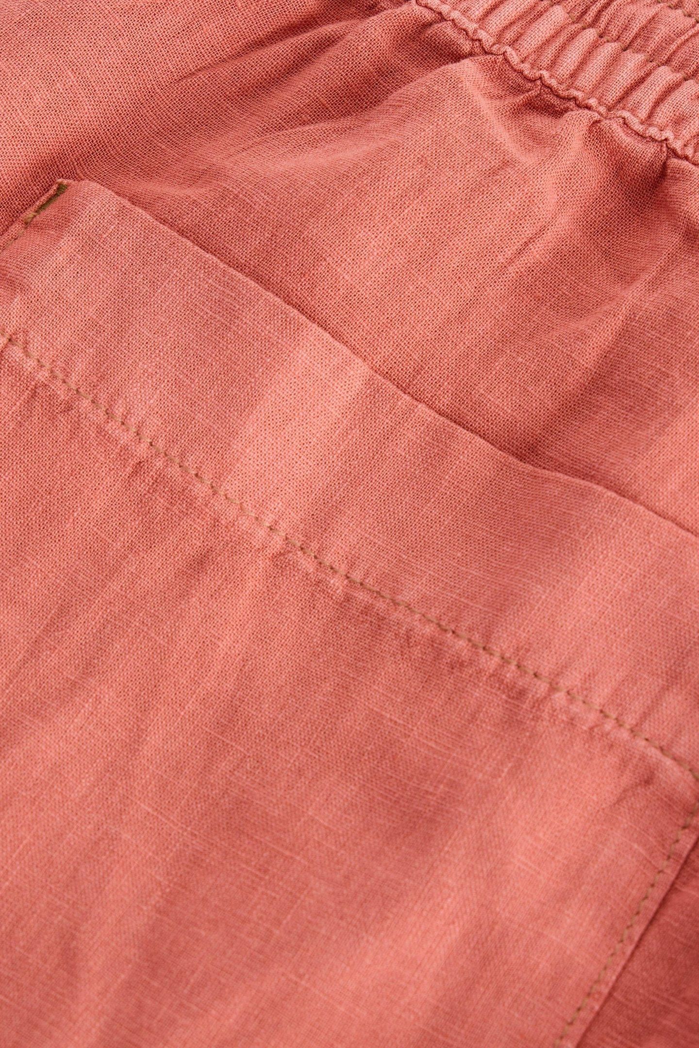 ELLE LINEN BLEND TROUSER MID RED 5