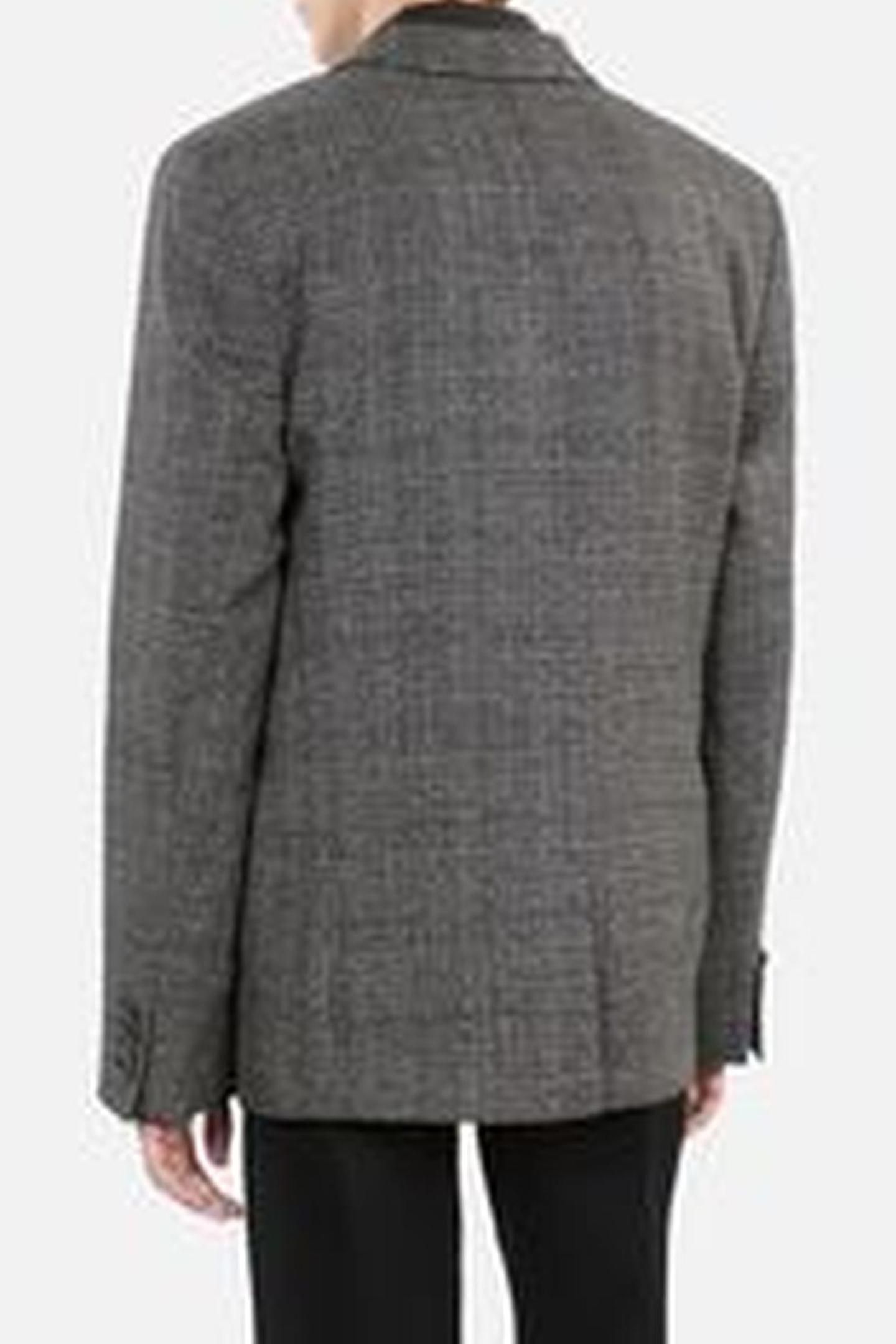 LOOSE-FITTING JACKET W 3 BUTTONS AND 3 POCKETS BROWN / BLACK 6