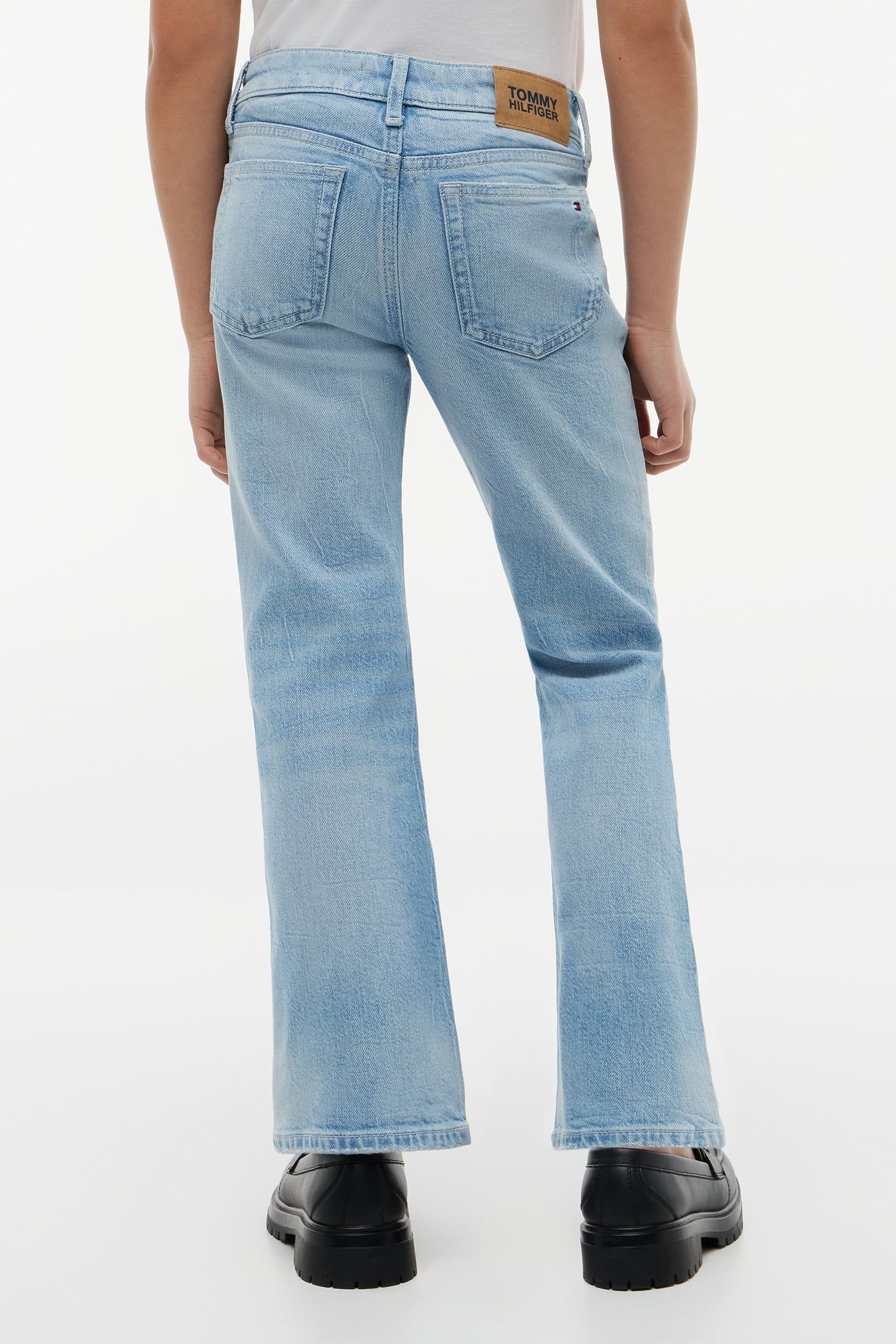 GIRLS FLARE PATCH POCKETS DENIM LIGHT 3
