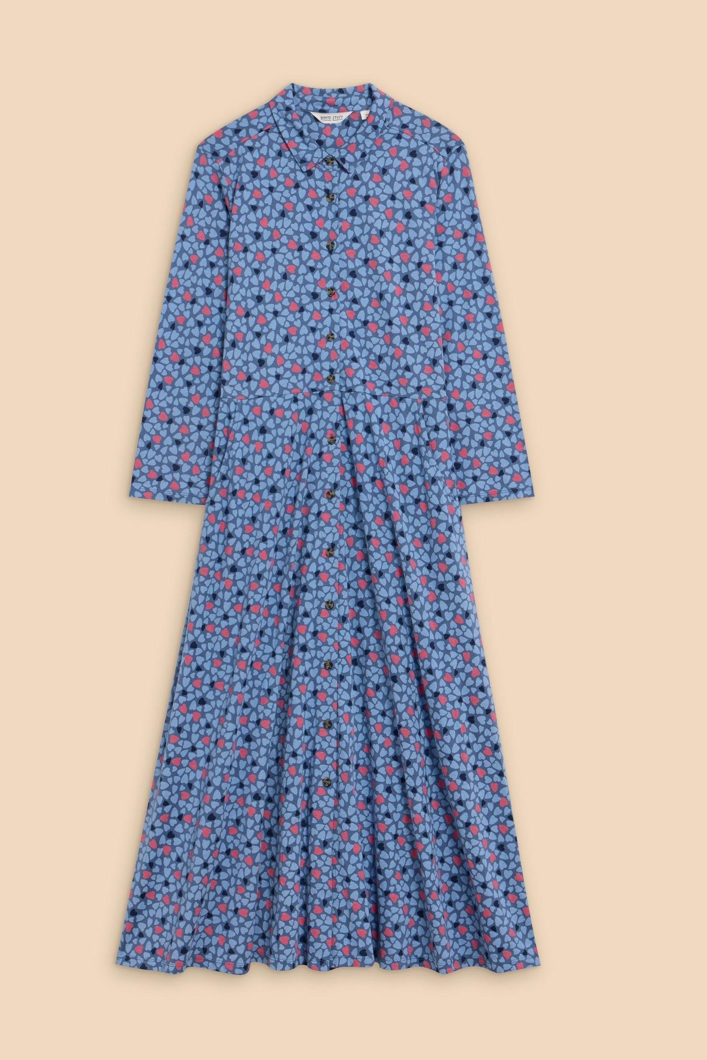 ADA JERSEY SHIRT DRESS BLUE MULTI 4