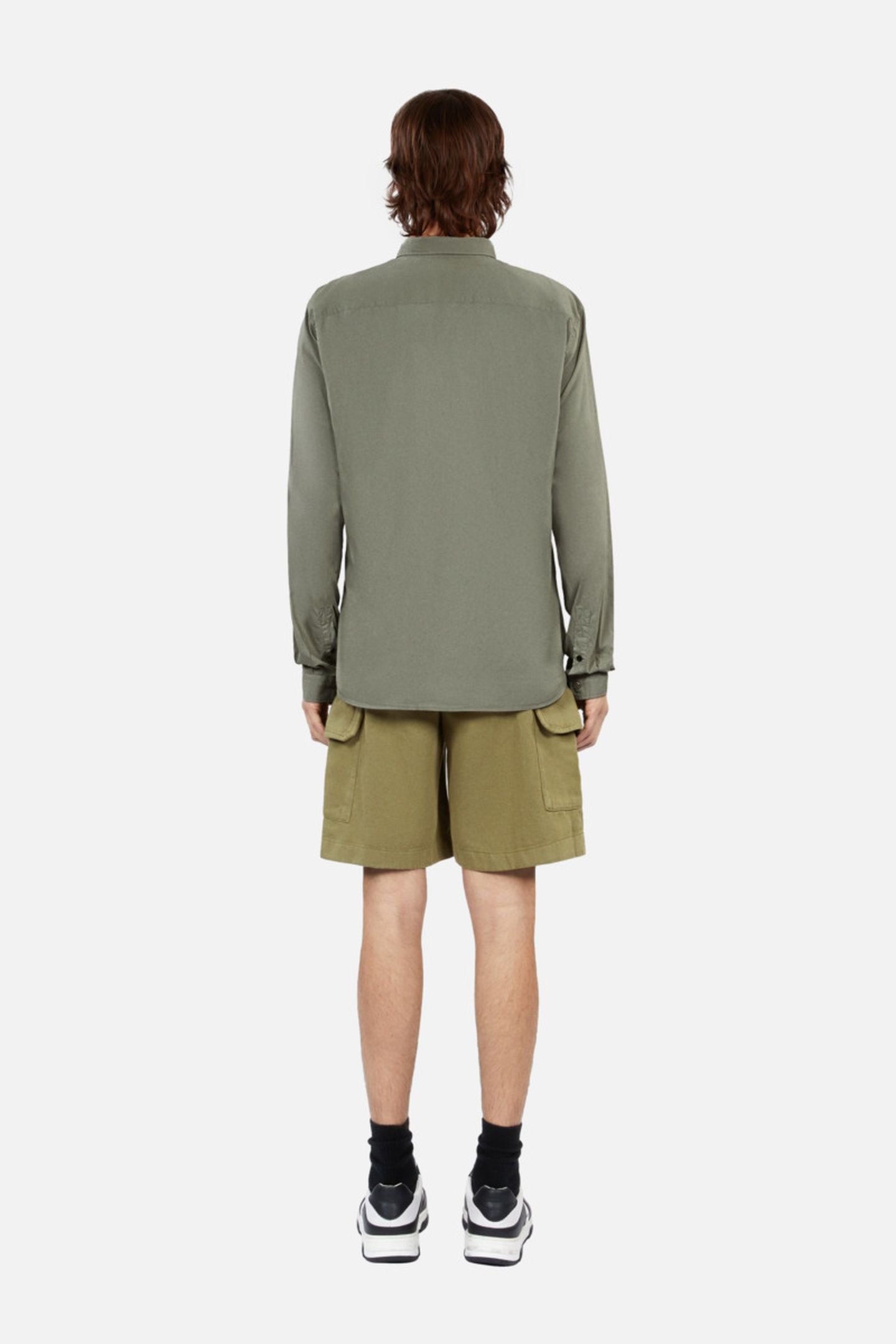 LONG-SLEEVED SHIRT WITH CLASSIC COLLAR WOOD KAKI 4
