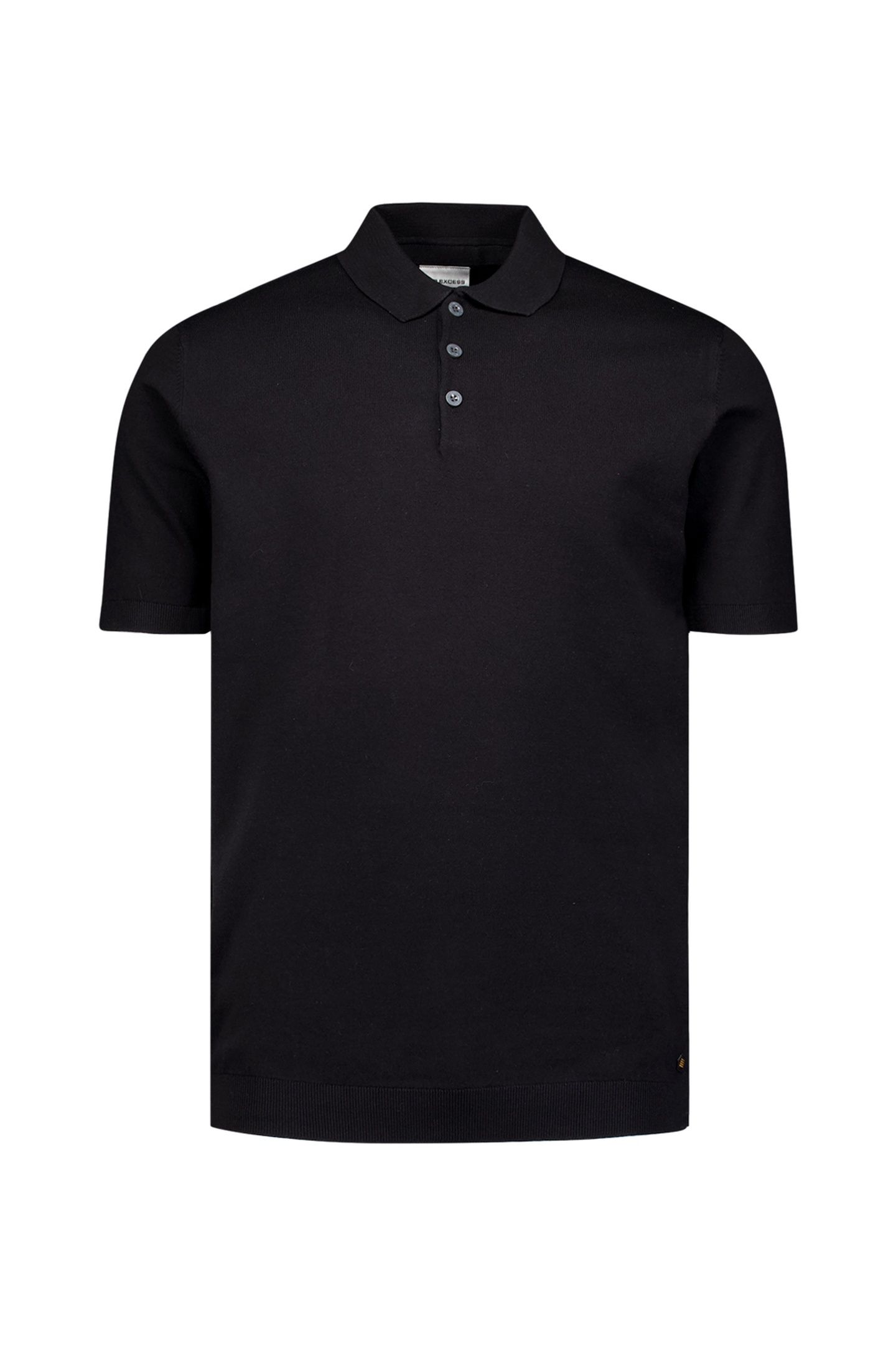 PULLOVER SHORT SLEEVE POLO SOLID BLACK 4