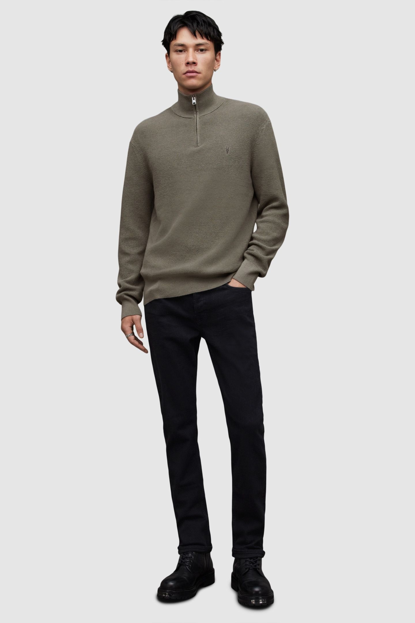 ASPEN ZIP FUNNEL PLANET GREY MARL 4