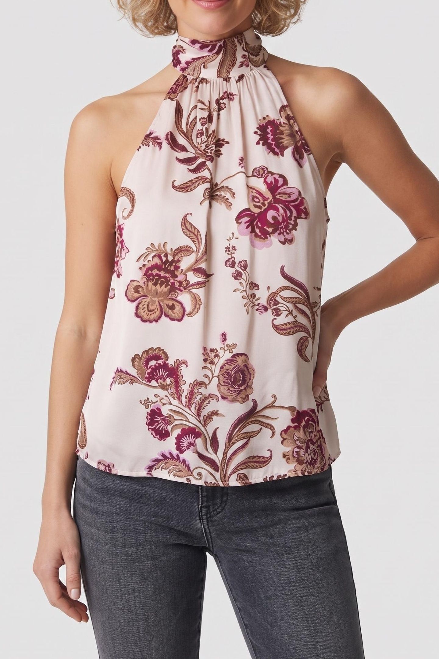 ELISA HALTER NECK PR FLORAL PAYSLEY ICE C 1