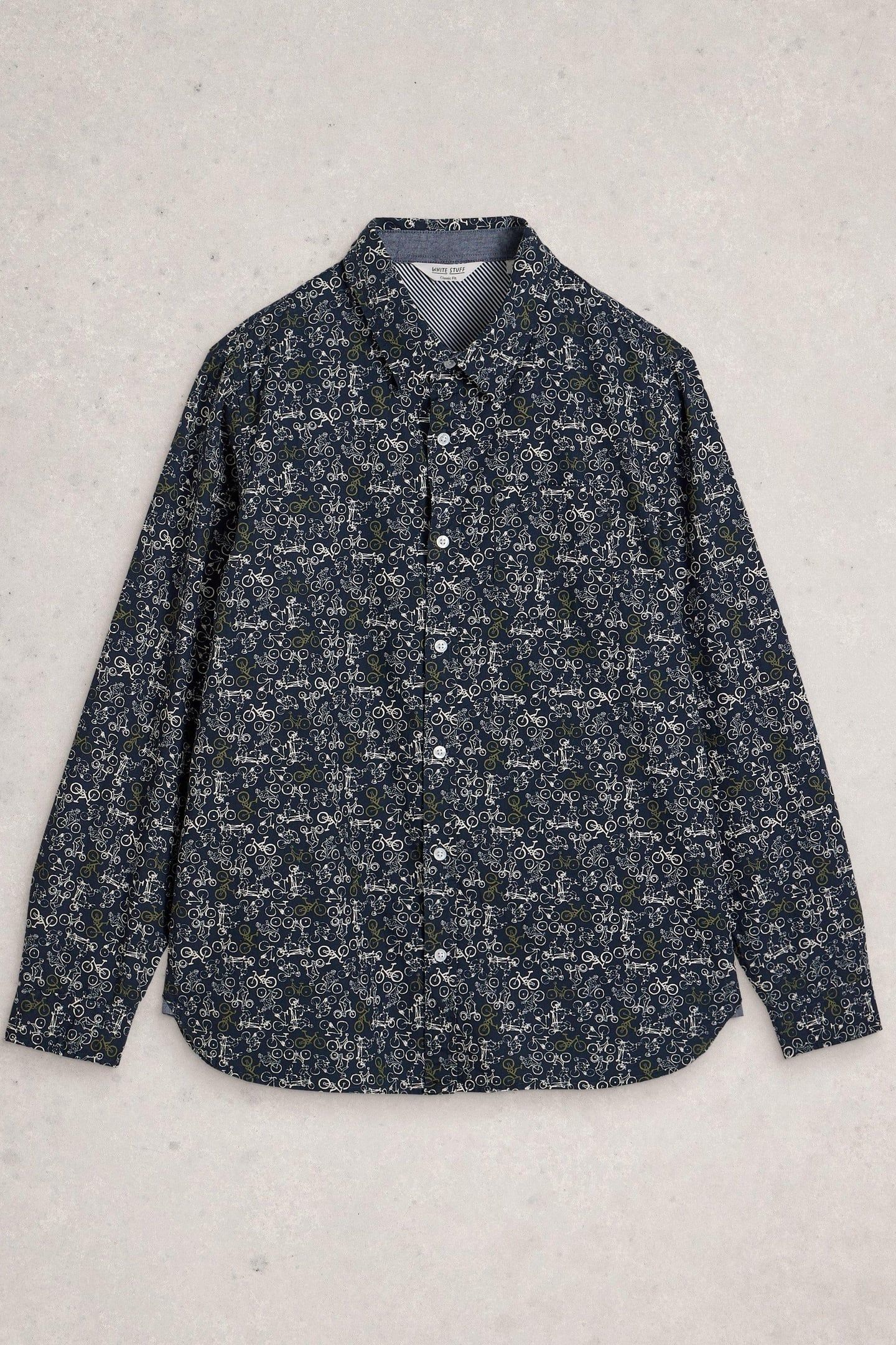 BIKE PRINTED SHIRT NAVY PRINT 1