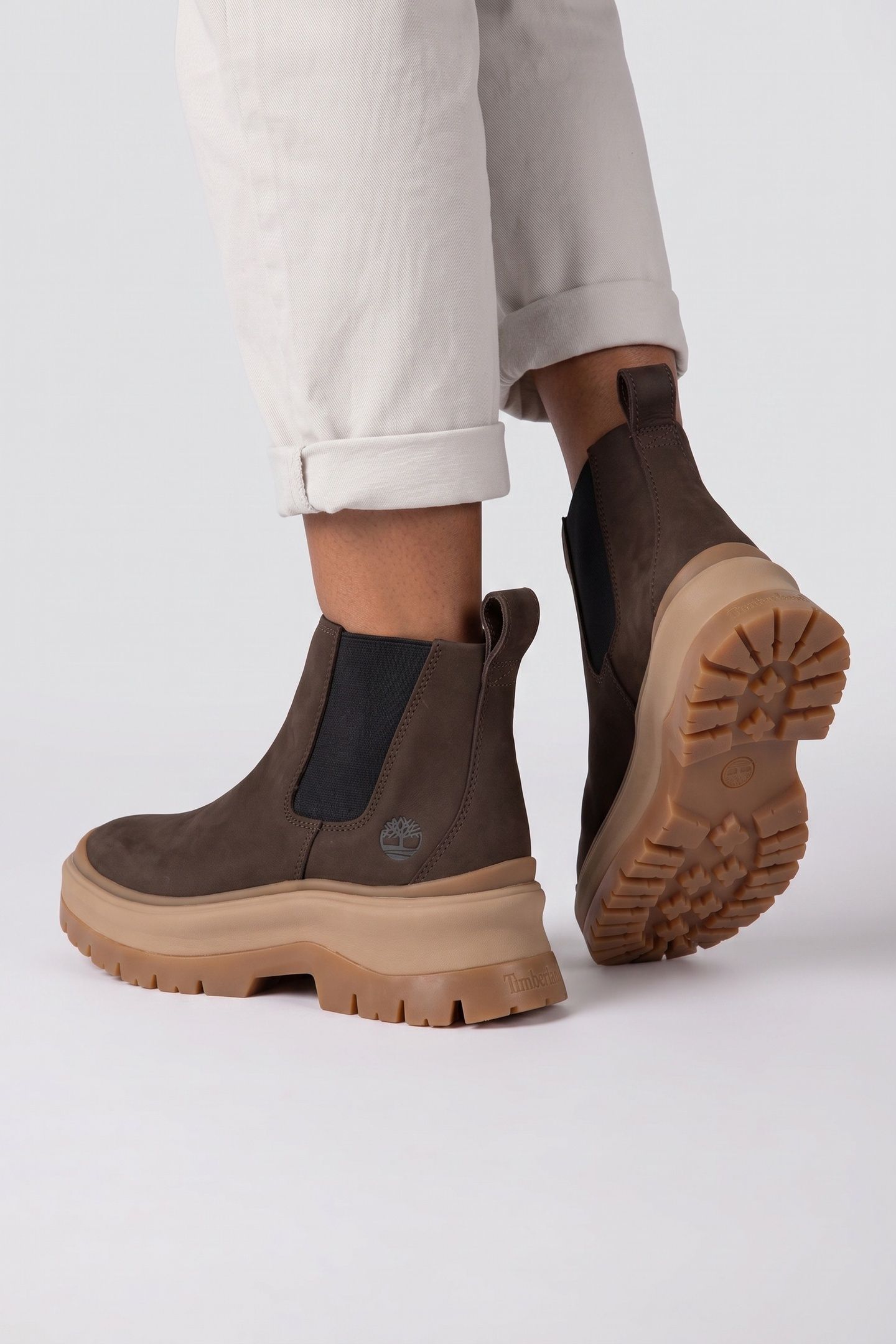 ROXIE LANE MID CHELSEA BOOT DARK BROWN NUBUCK 3
