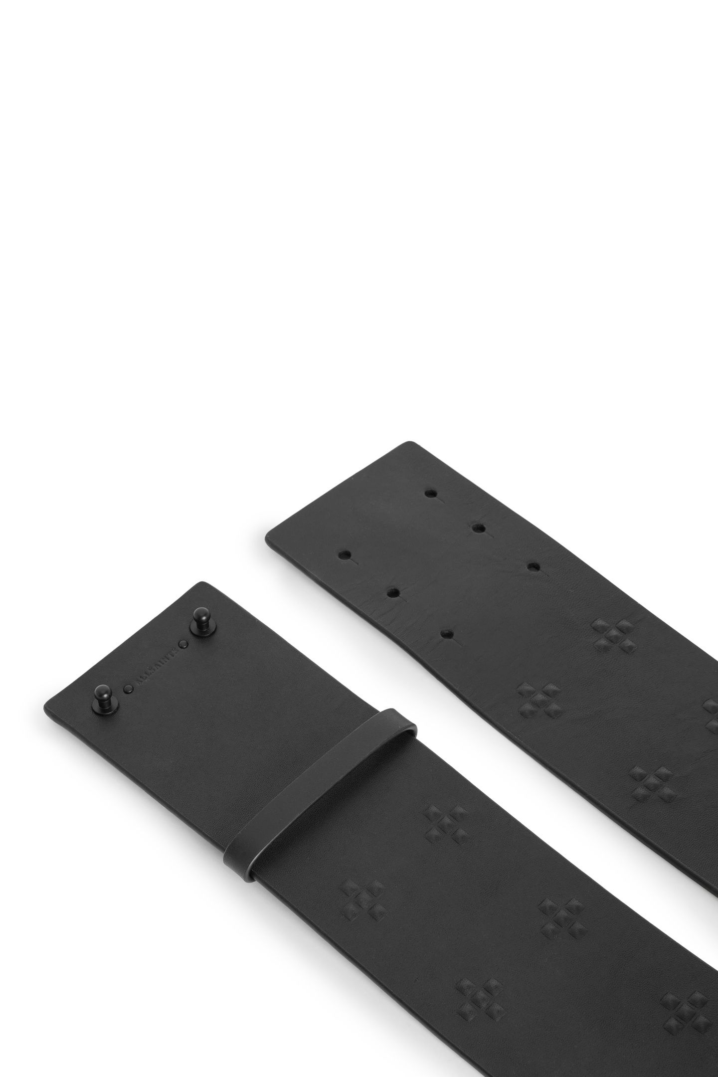 NOVA DEBOSS WAIST BELT BLACK/MATTE BLACK 4
