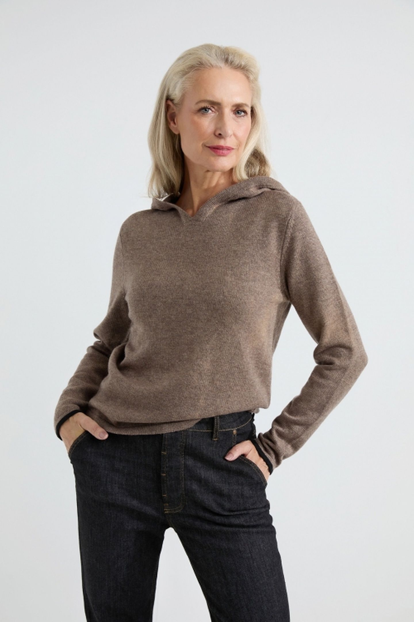 ALLARD HOODIE MOCCA STRIPE 1