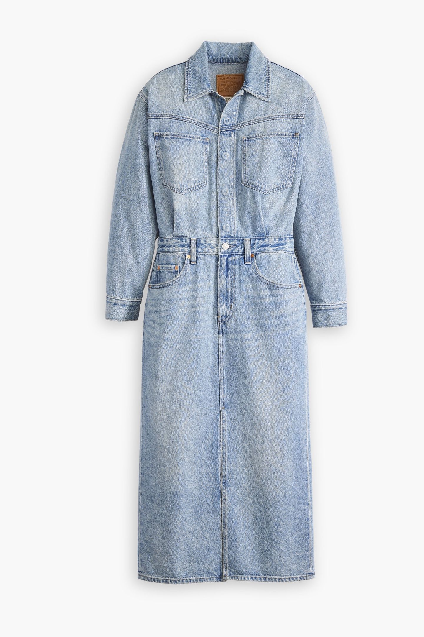 DENIM MIDI SHIRT DRESS 3