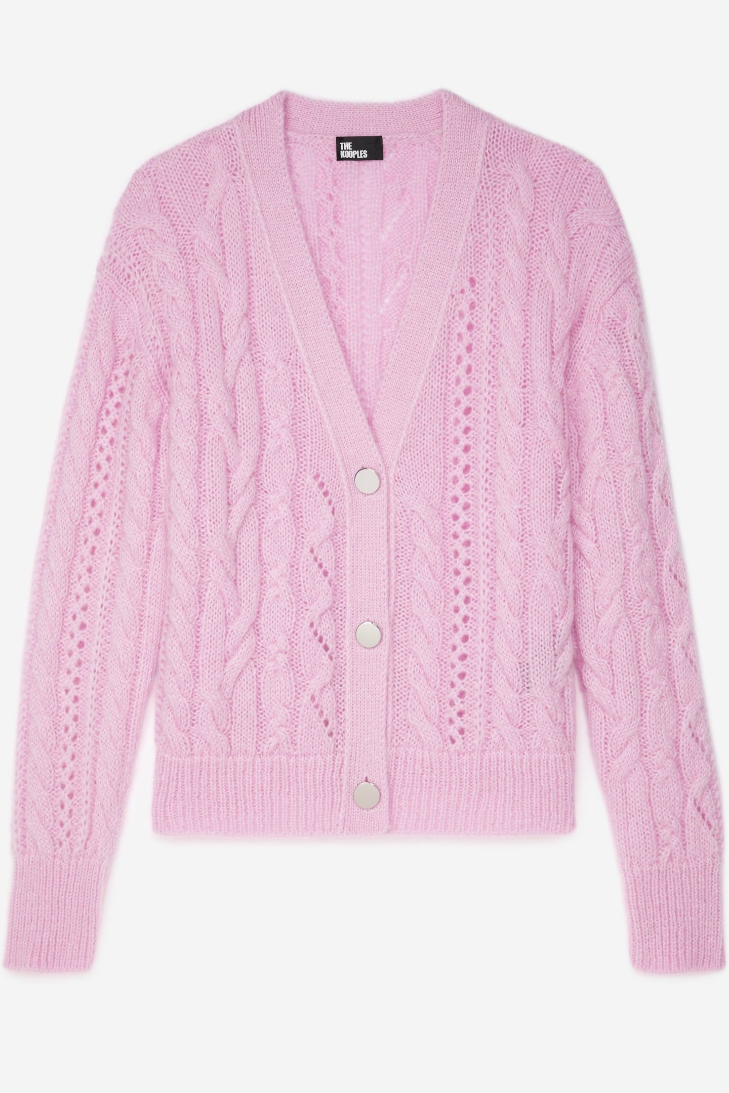 TWISTED BUTTON CARDIGAN PINK 5
