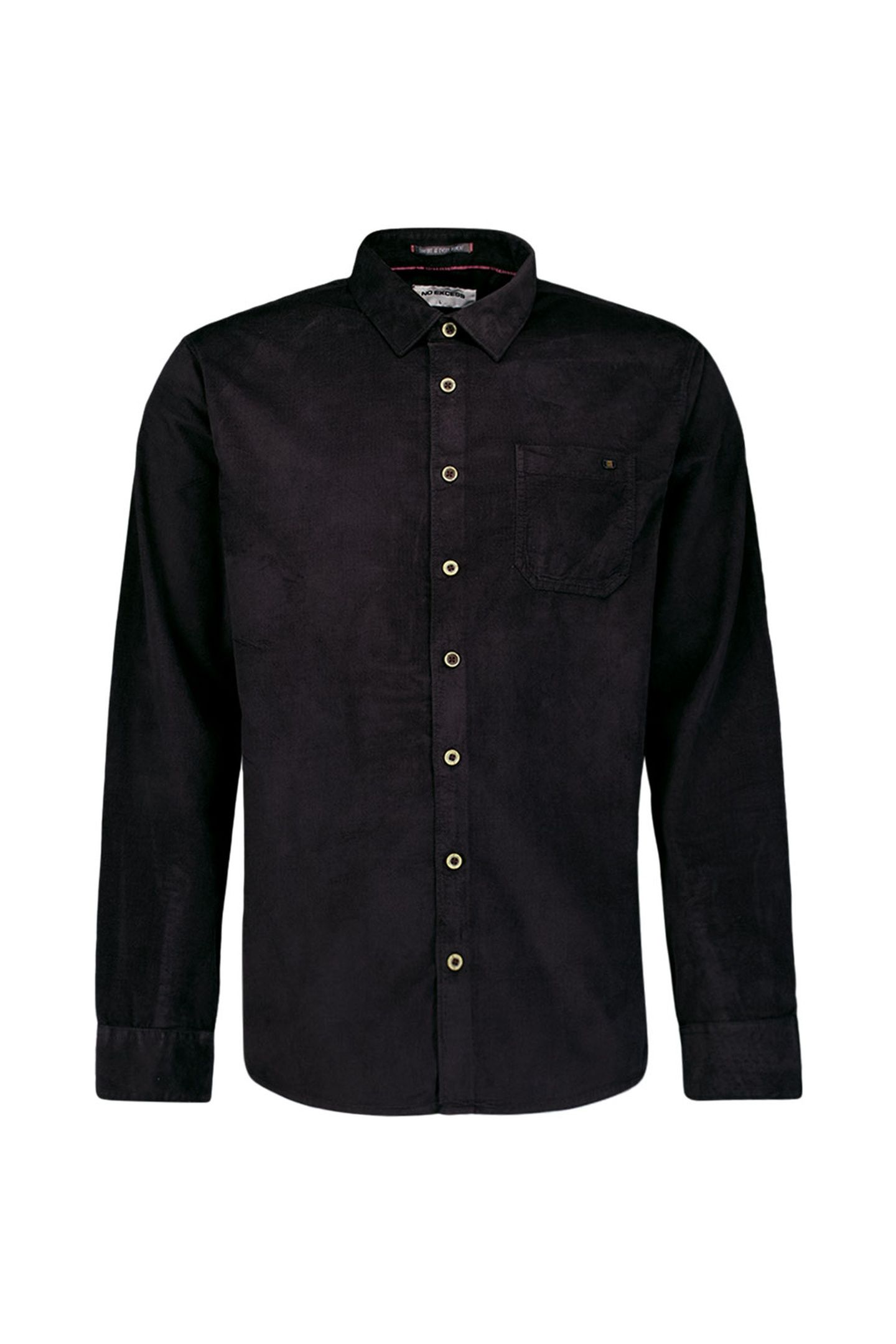 SHIRT SOLID FINE HERRINGBONE BLACK 5