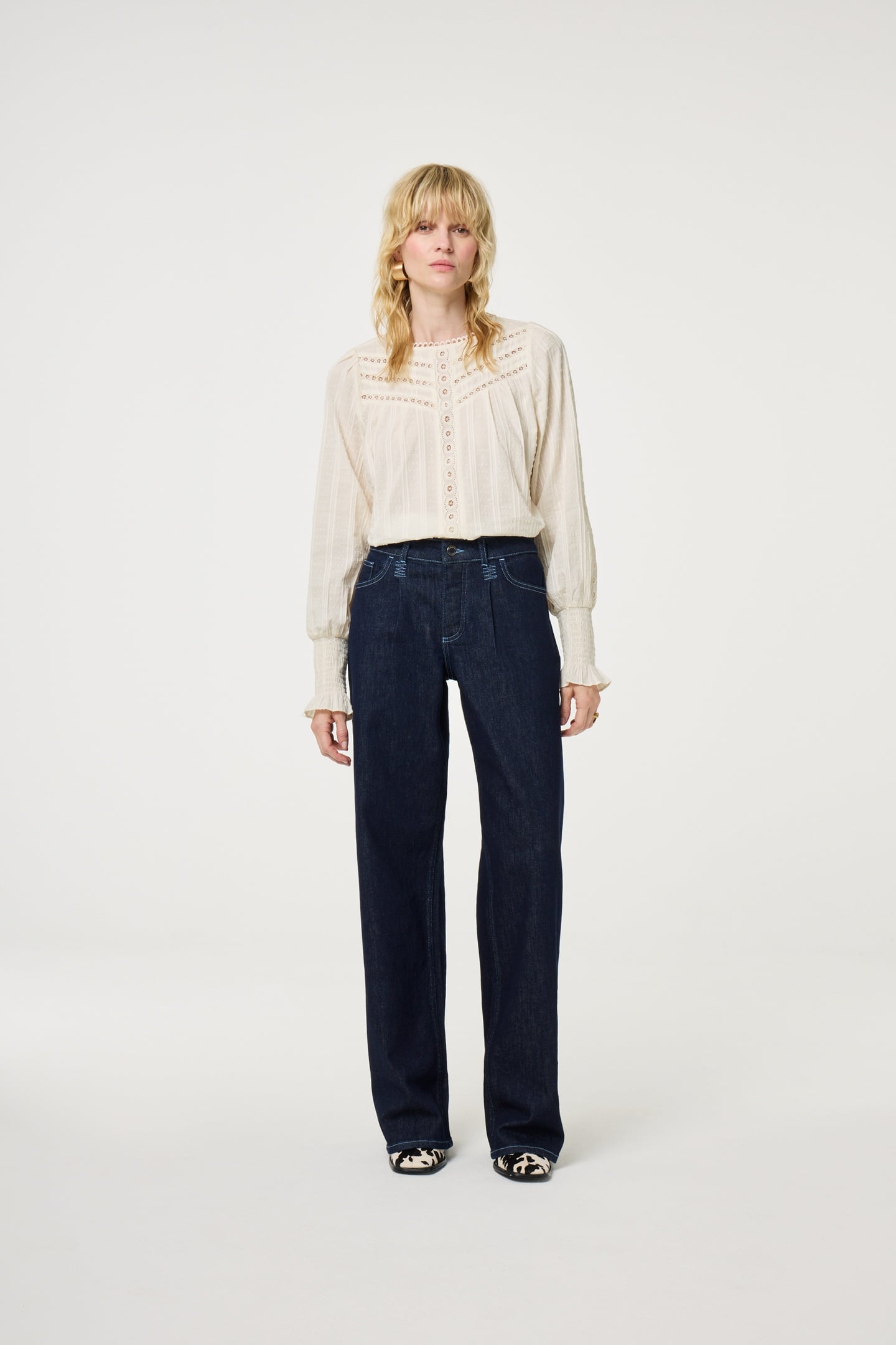 LUCY WIDE LEG JEANS RINSED 2