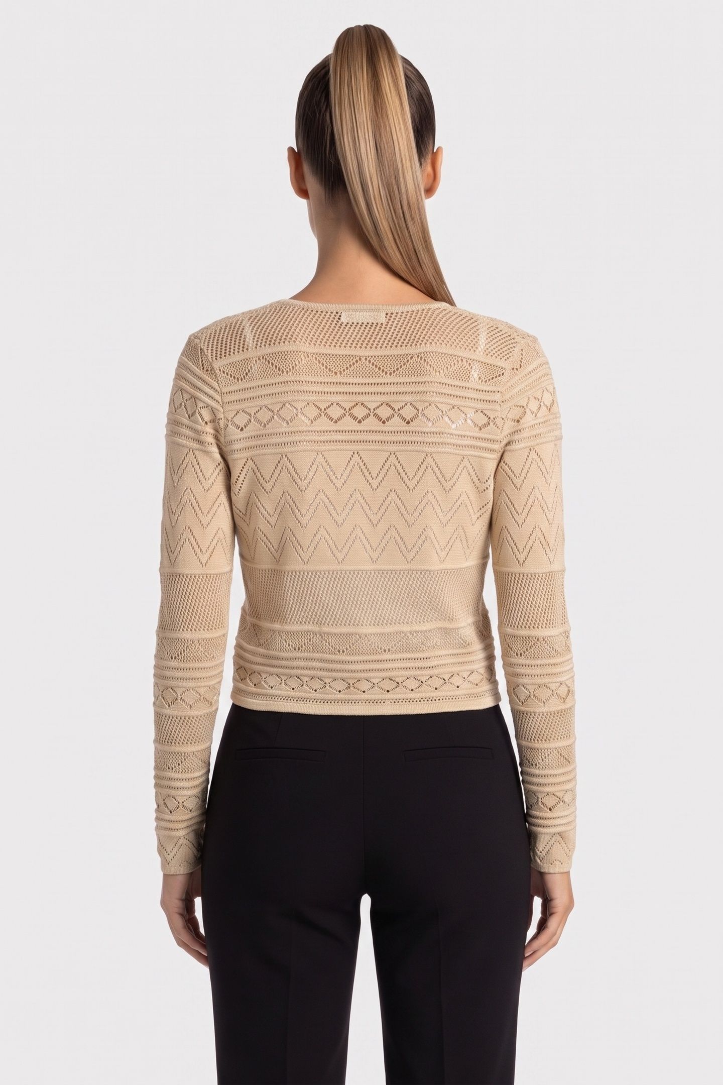 GUESS ECO NELLIE LS CARDI SWTR GOLD LUREX 3
