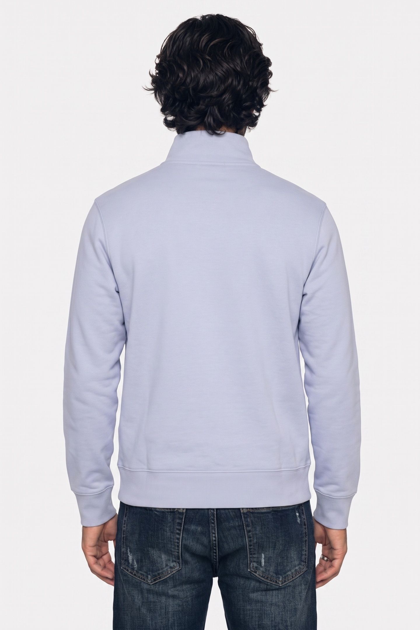 CLASSIC LONG SLEEVE 350GSM TERRY MICRO CASUAL BLUE 2