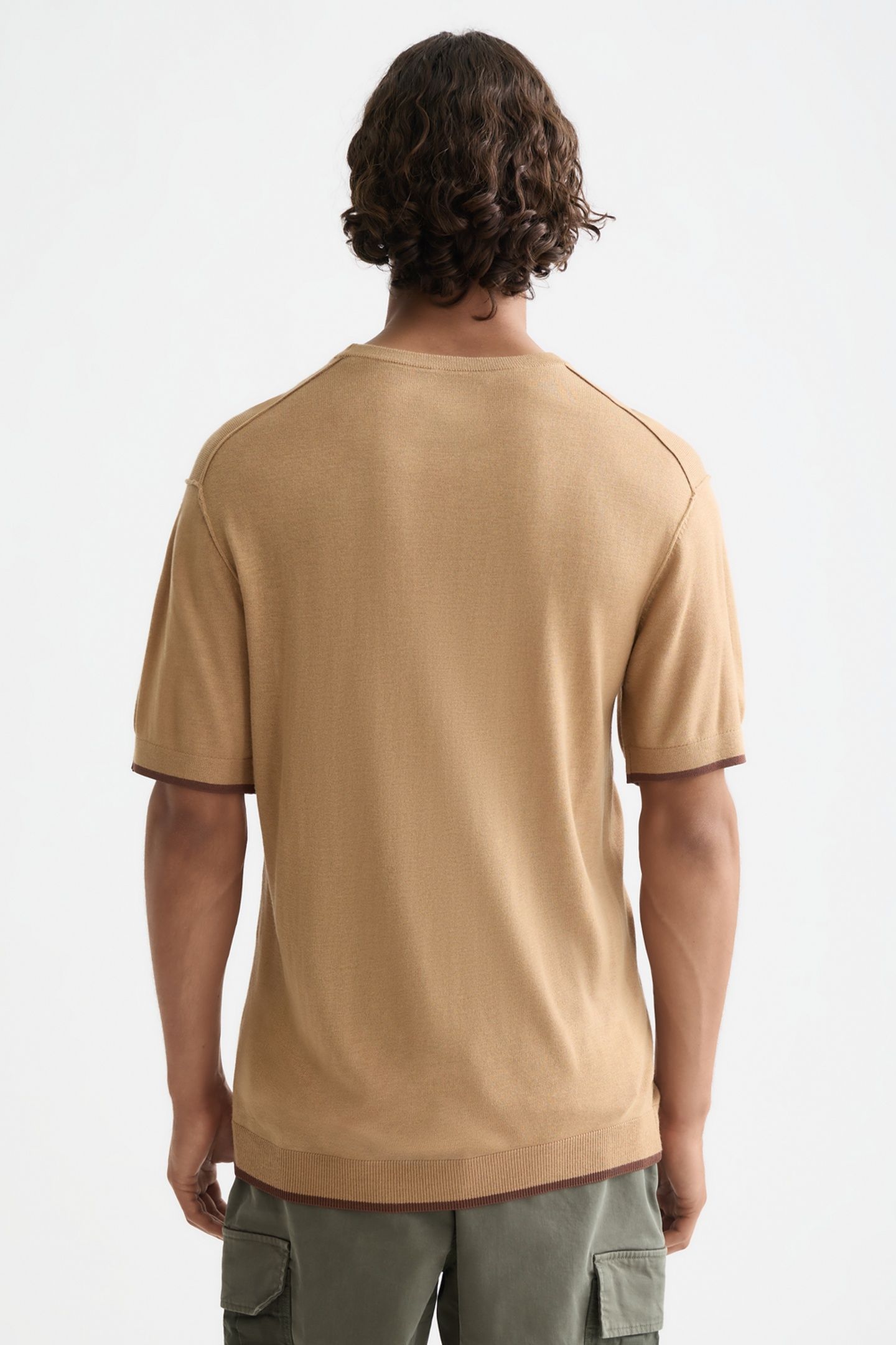 KNITTED RELAXED FIT T-SHIRT TANNIN 3