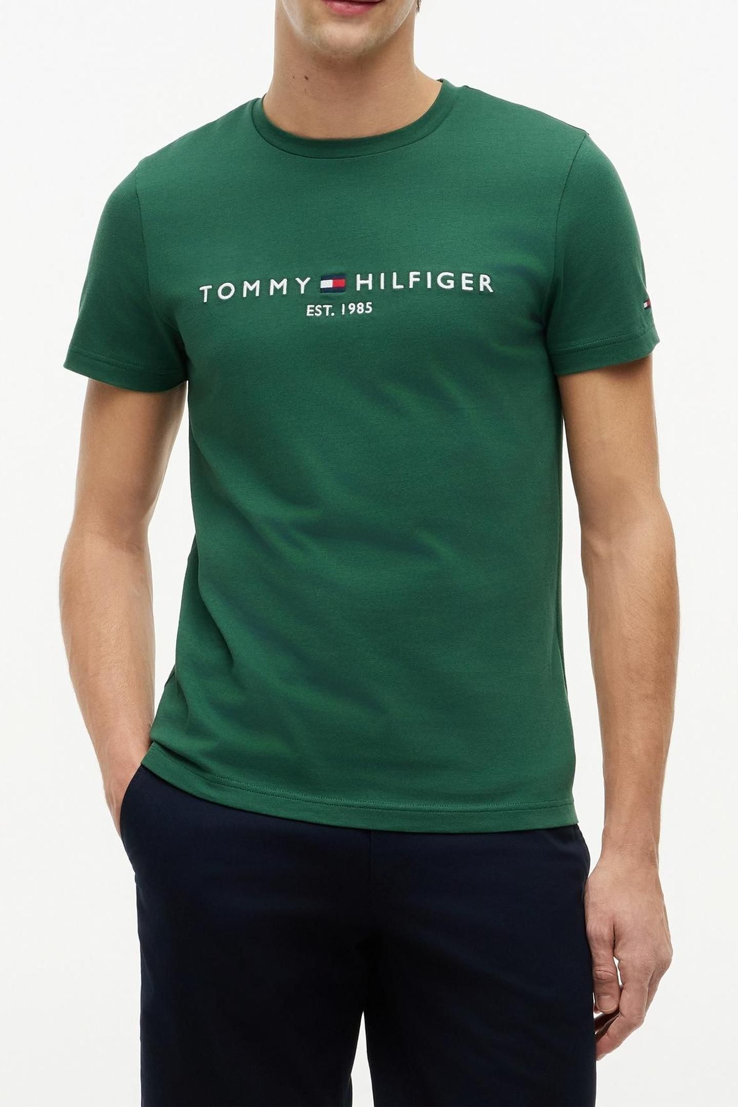 TOMMY LOGO TEE STREET GREEN 1