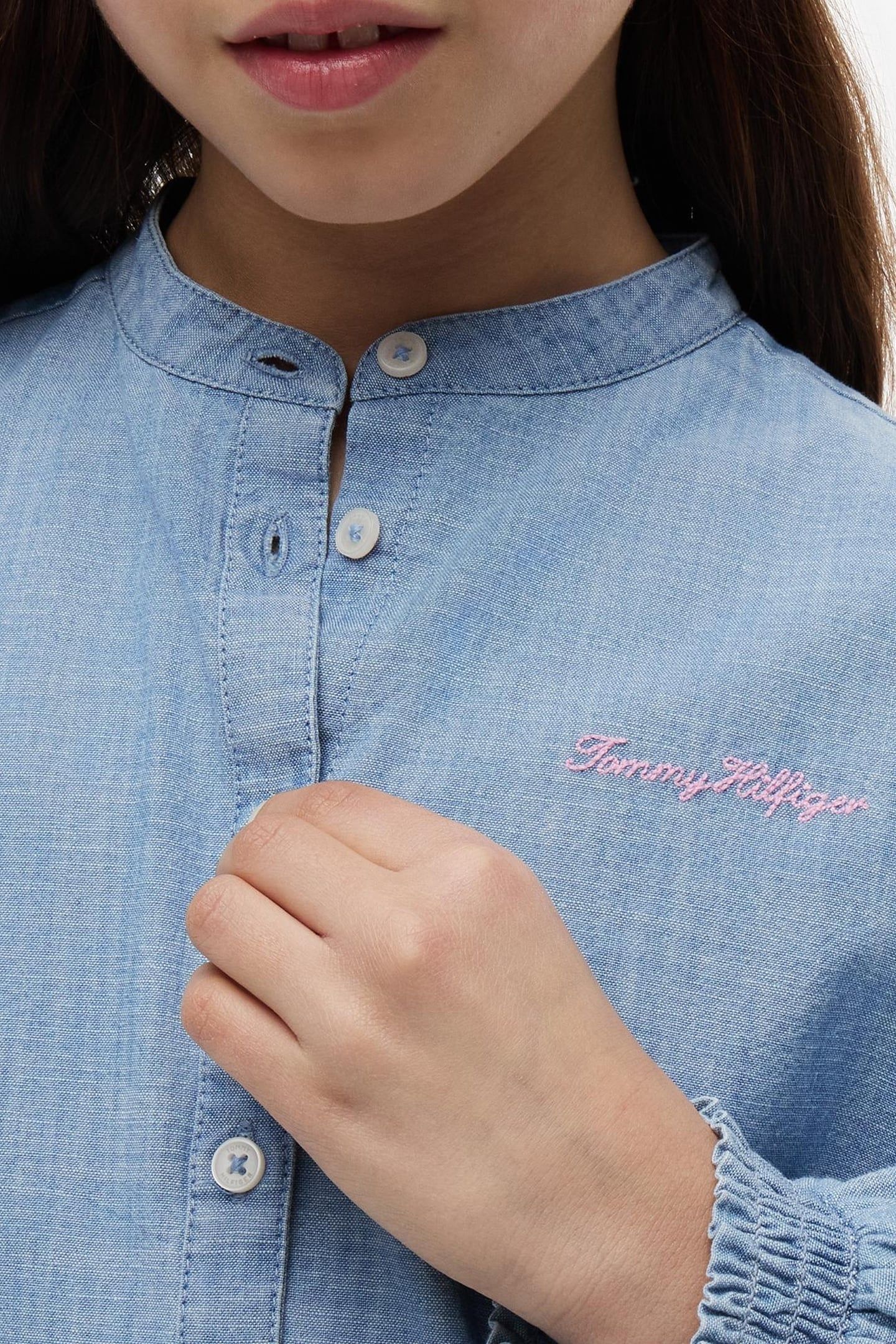 GIRLS CHAMBRAY SHIRT DENIM COLOR 4
