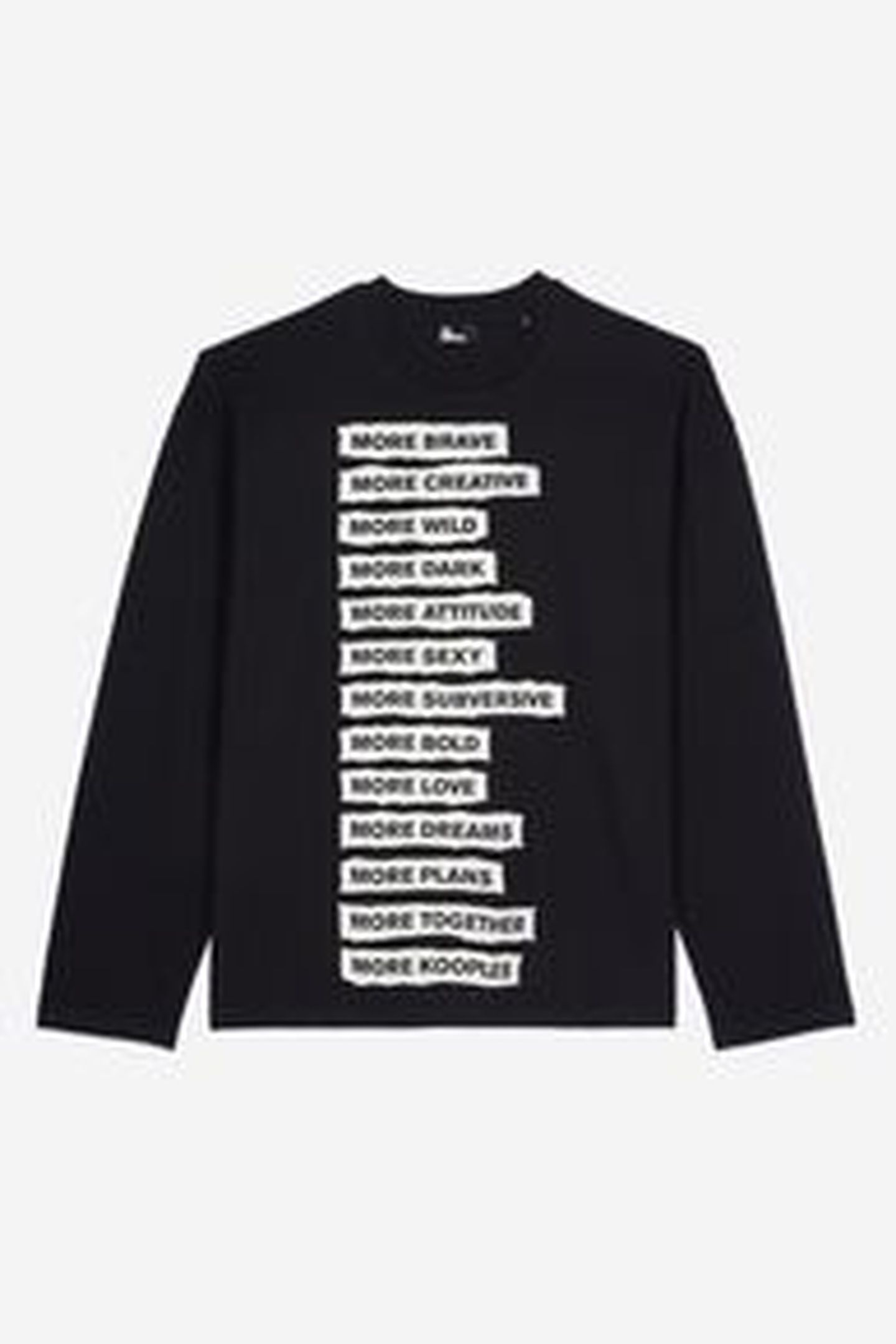 LONG-SLEEVED T-SHIRT WITH APPLIQUE PATCHES BLACK WASHED 11