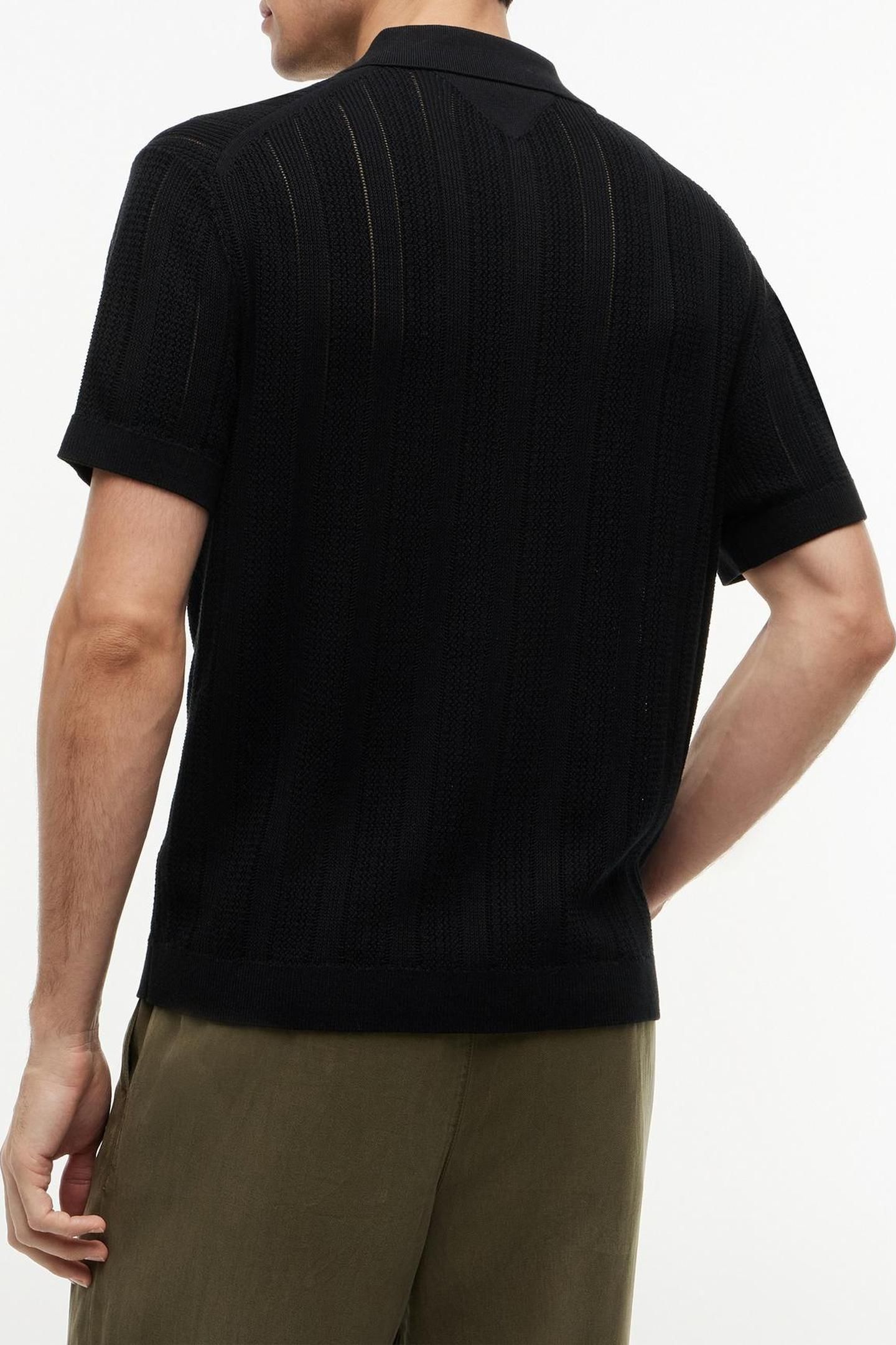 POINTELLE STRUCTURE BLACK HEATHER 3