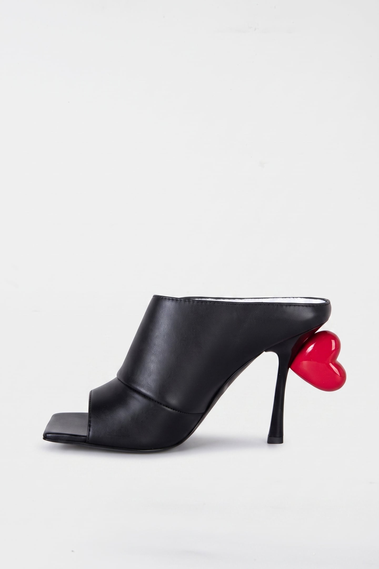 GOATSKIN MULES BLACK 2