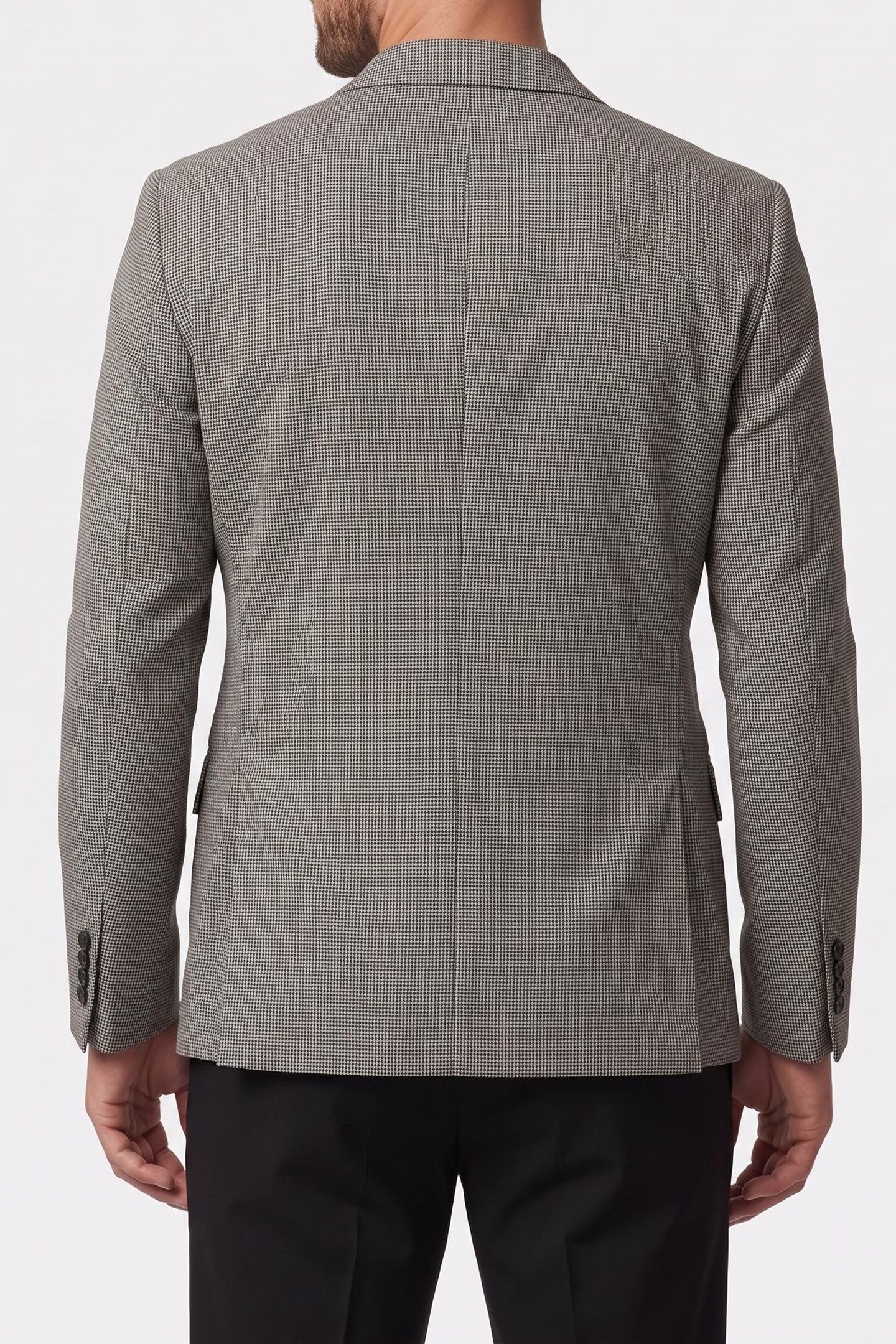LS HOUNDSTOOTH SLIM SUIT JACKET BRILLIANT WHITE 3