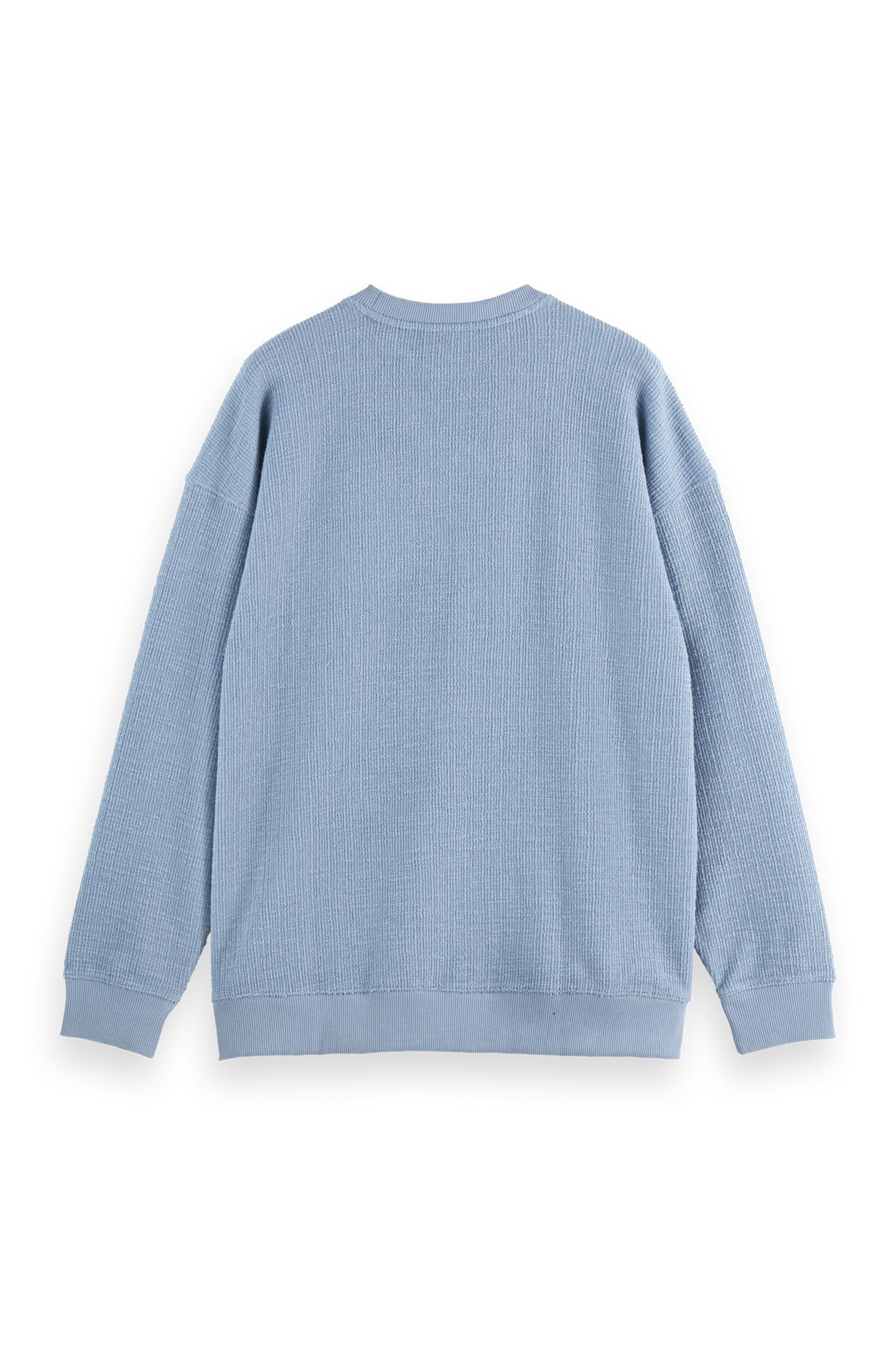 TEXTURED SWEATSHIRT FADED DENIM 4