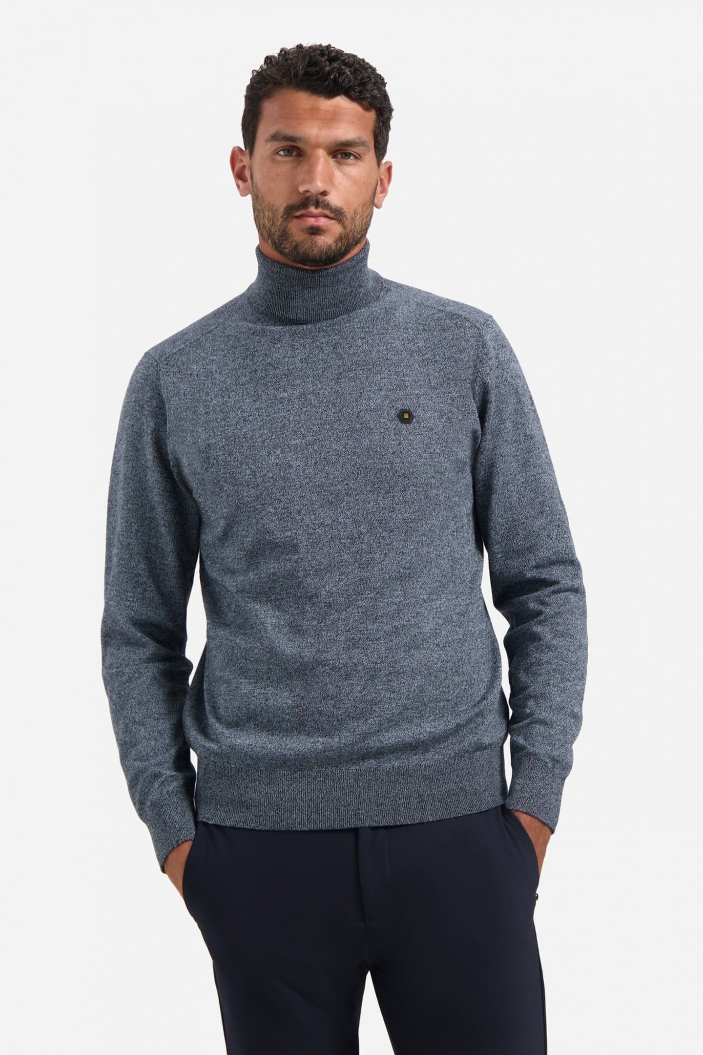 PULLOVER ROLL NECK DUSTY BLUE 1