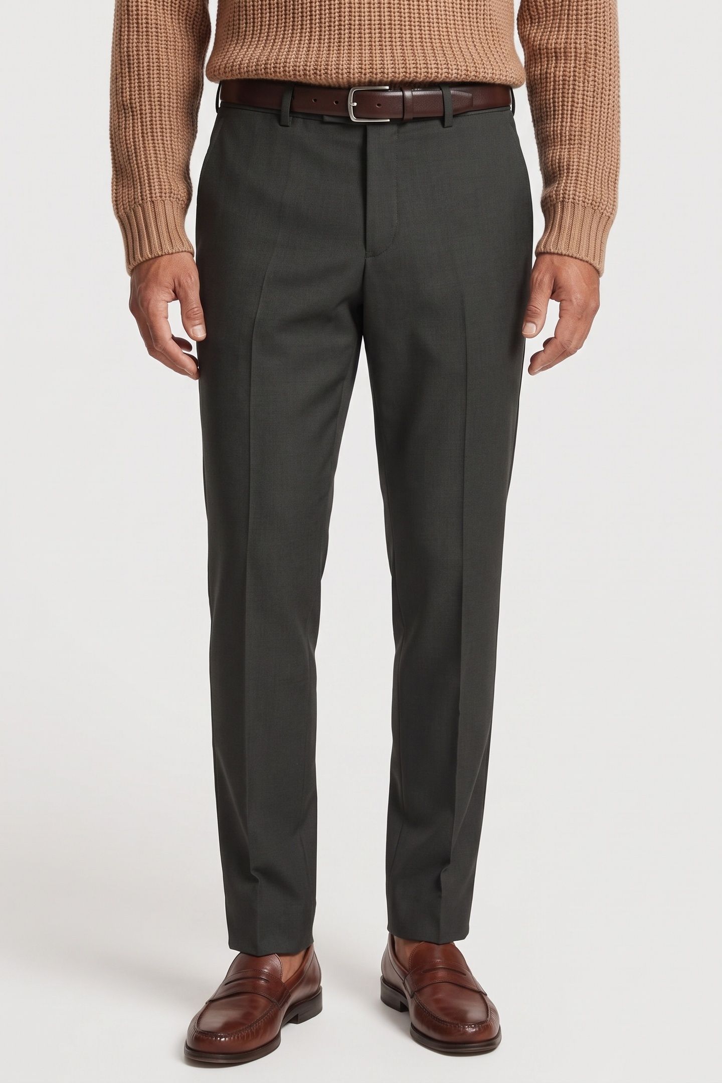 CLASSIC SUIT TROUSERS KAKI 1