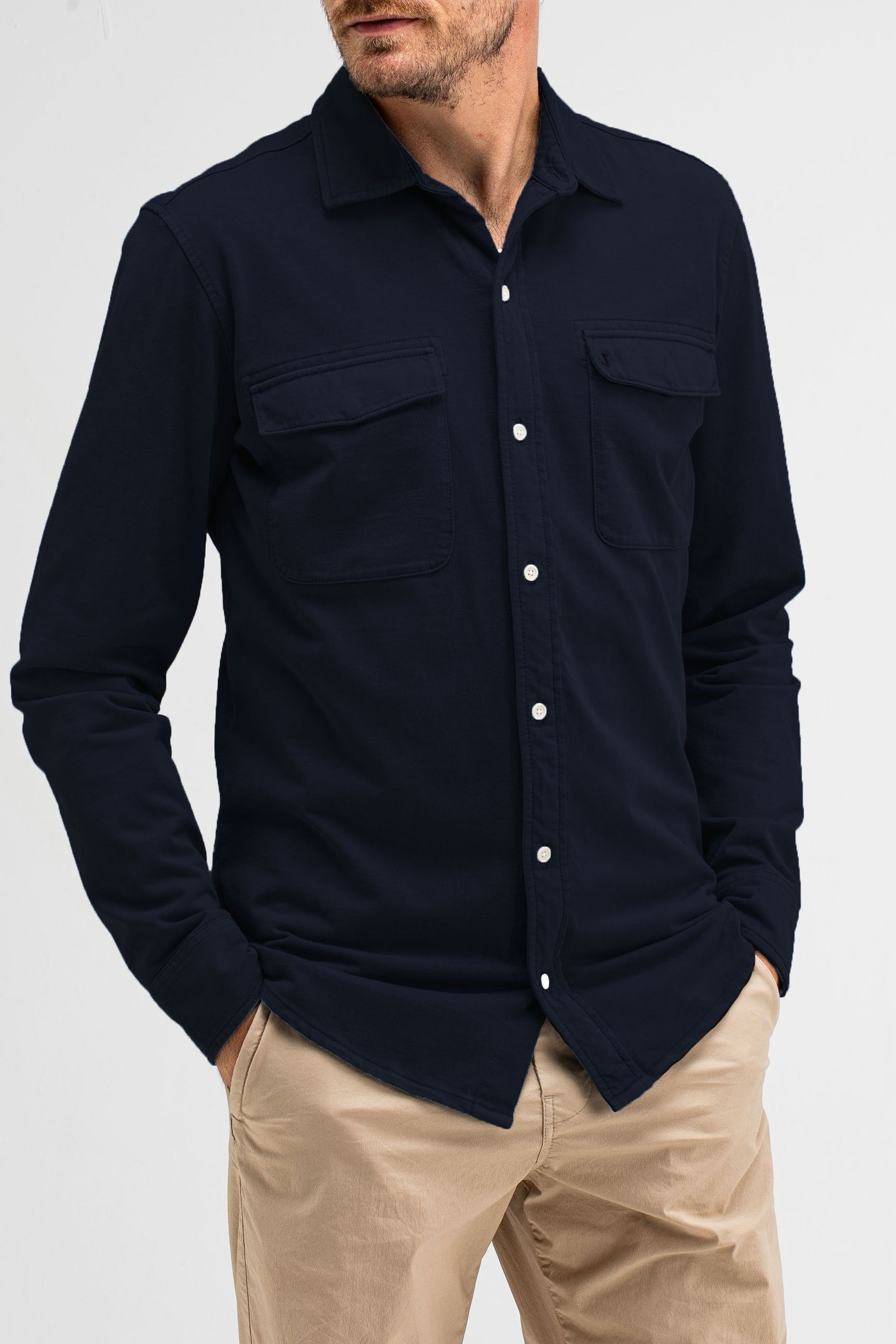 FINN POCKET JERSEY OVERSHIRT ALASKA BLUE 1