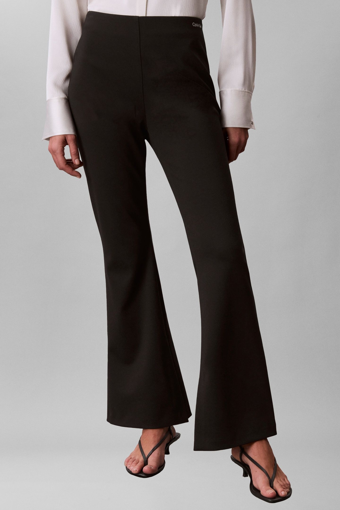 PONTE TAILORED FLARE TROUSER BLACK 1