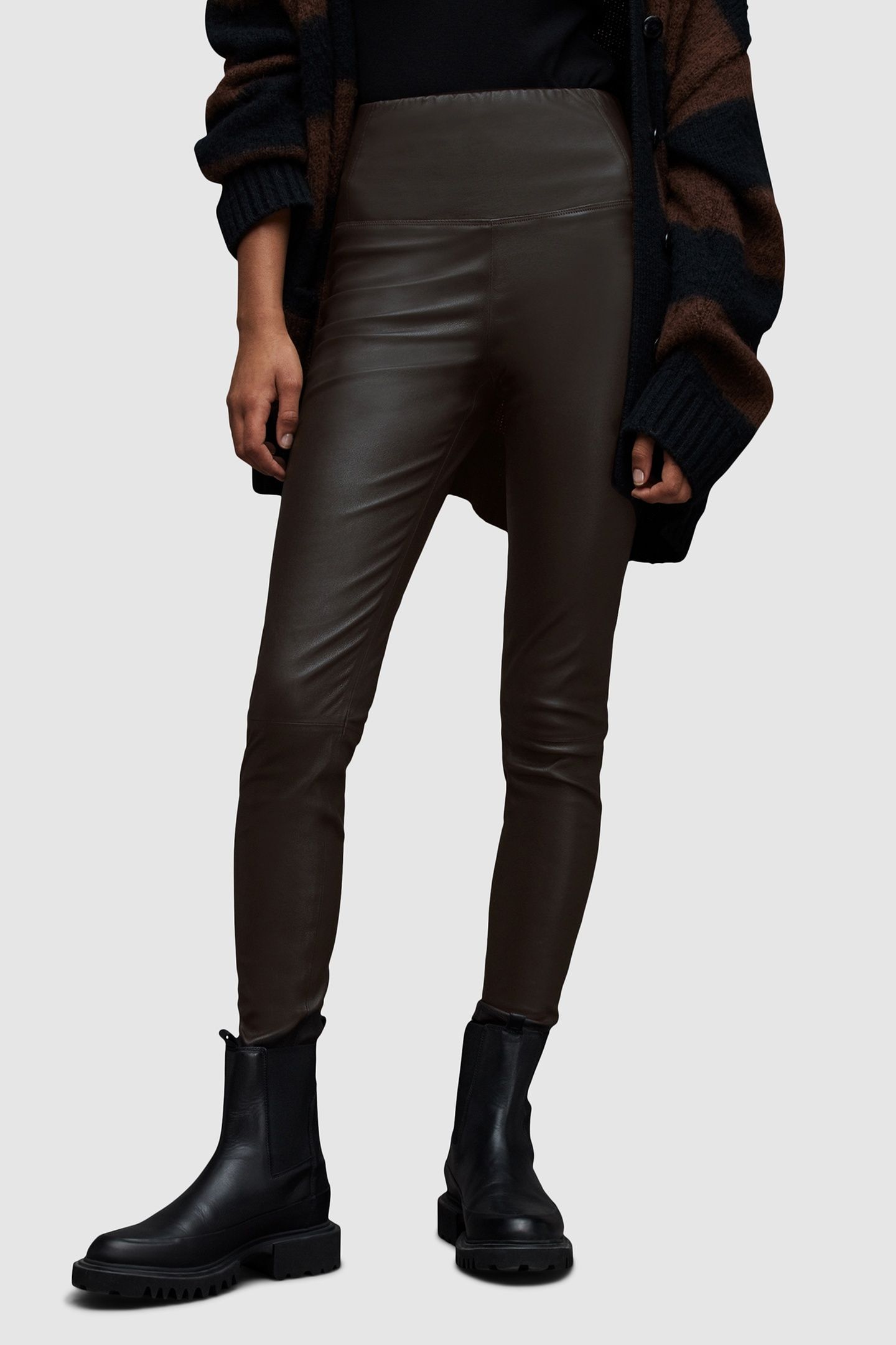 CORA LEATHER LEGGING BITTER BROWN 2