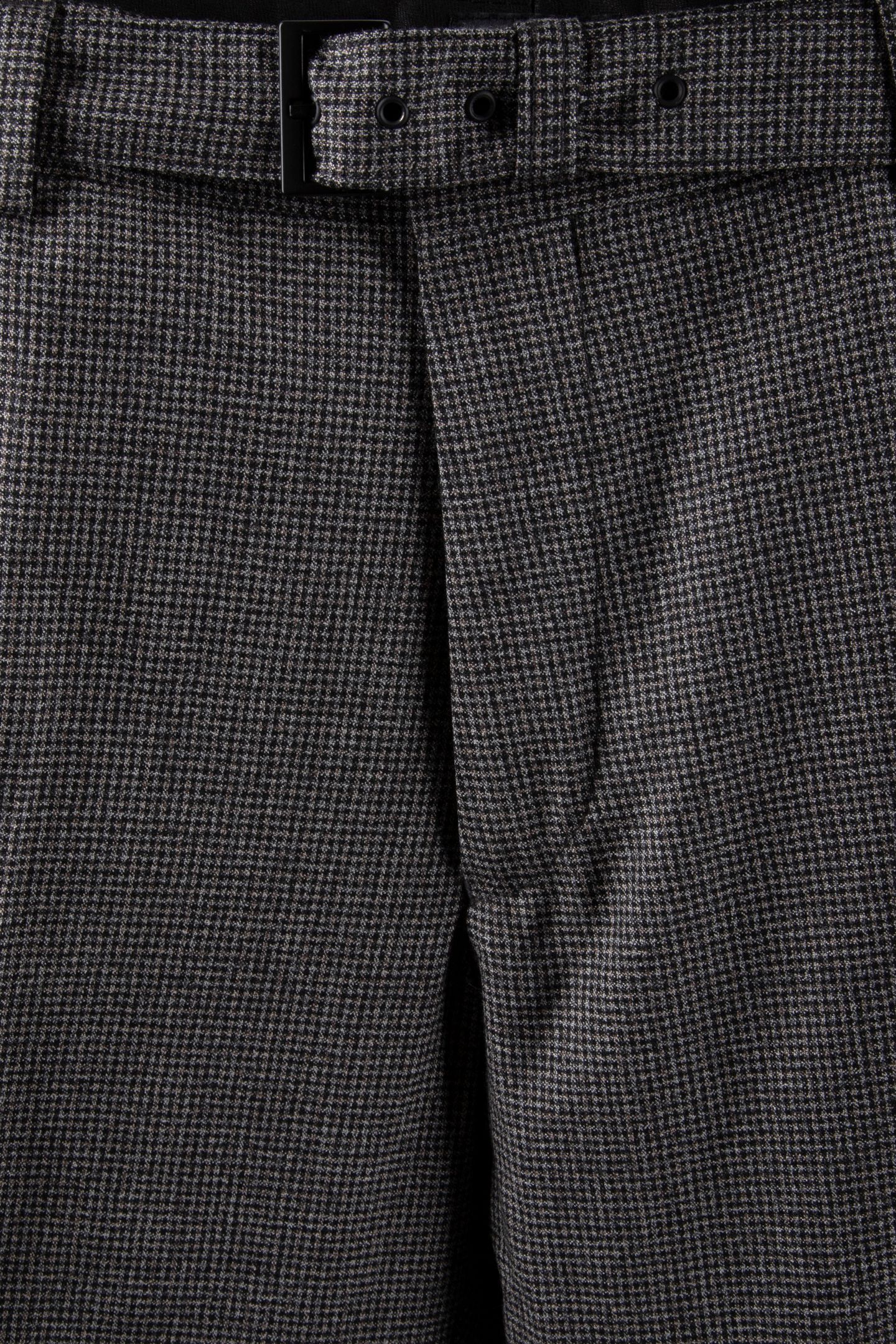 SUIT TROUSERS WITH BELT BLACK GREY 4