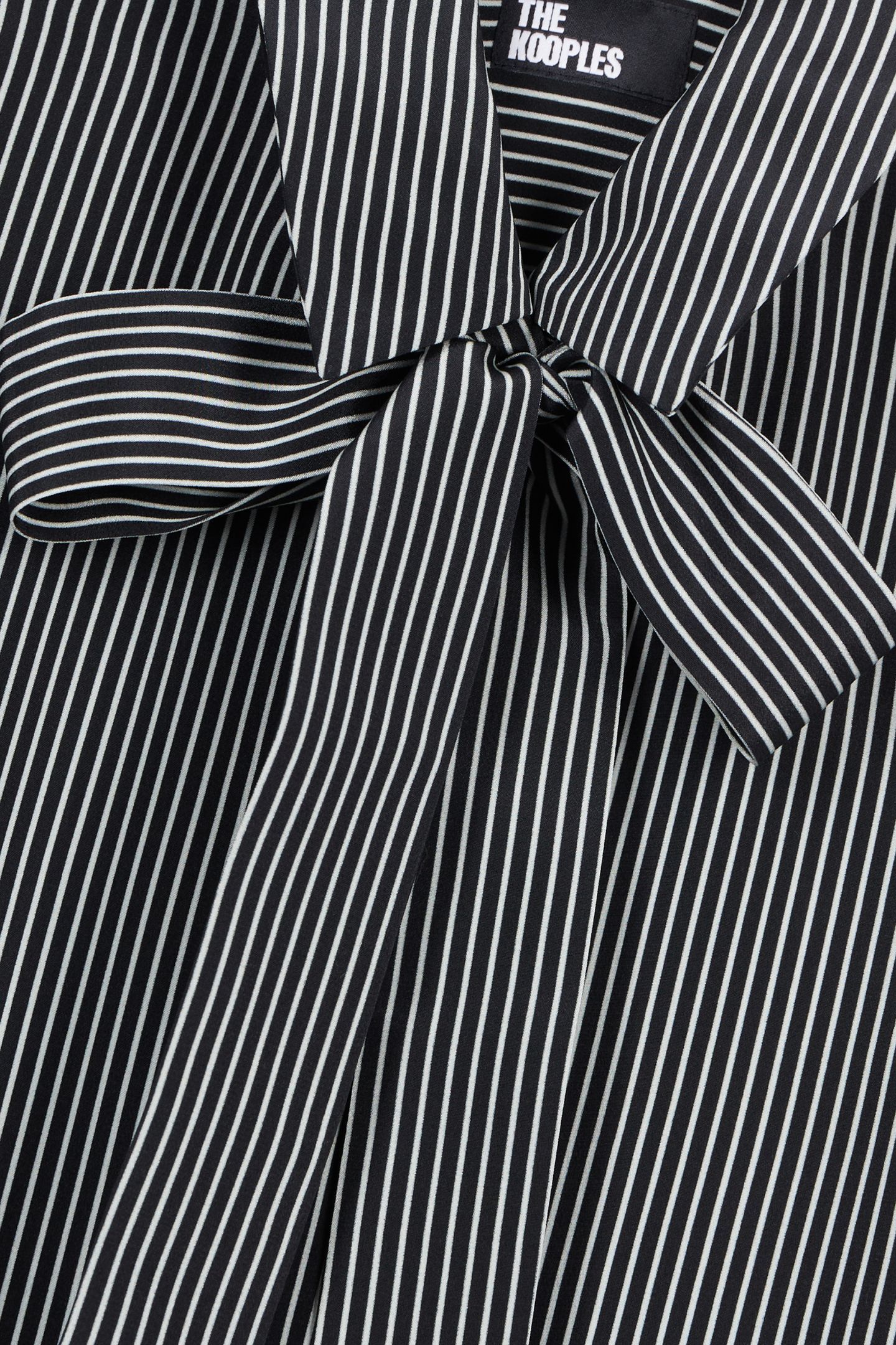 LONG-SLEEVED SHIRT WITH A VALANCED CARDIGAN BLACK WHITE 5