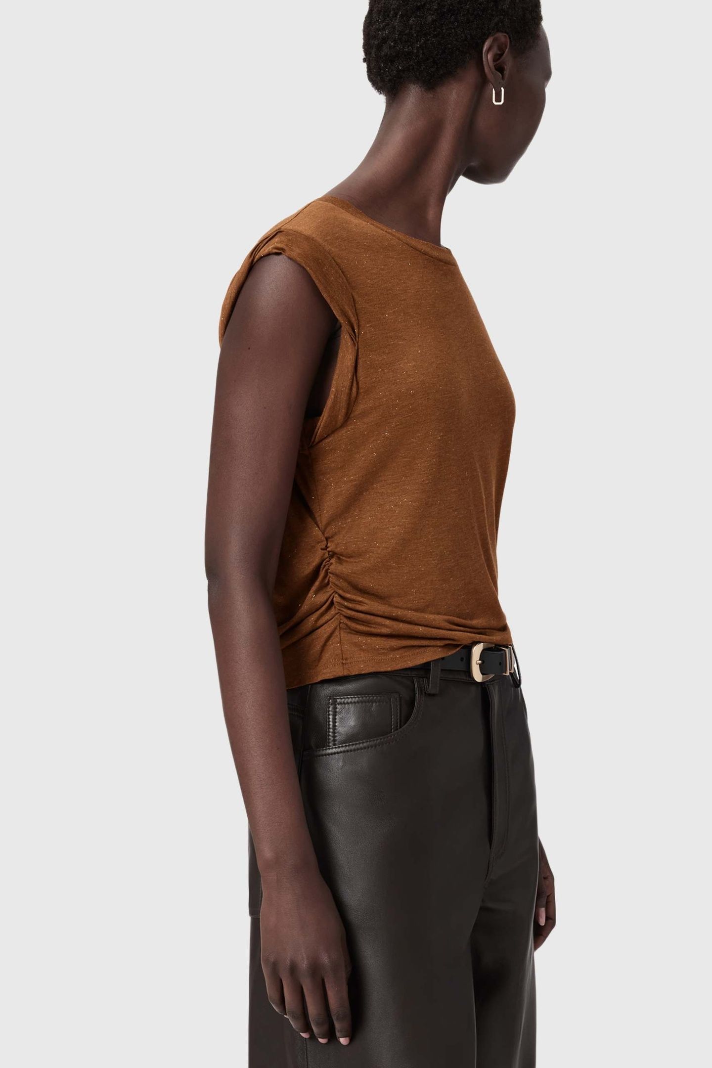 WEST SHIMMER TANK RUST BROWN 5