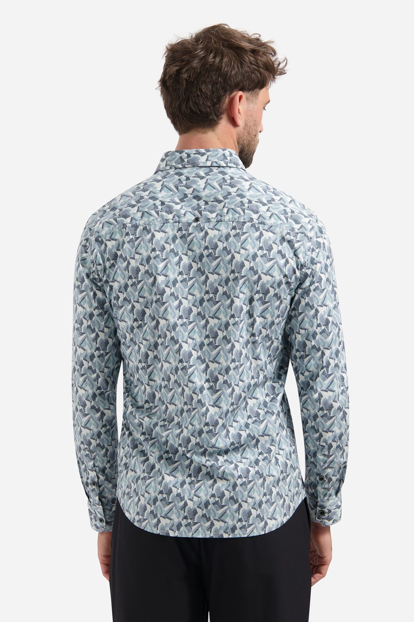 SHIRT STRETCH ALLOVER PRINTED DARK STEEL 2