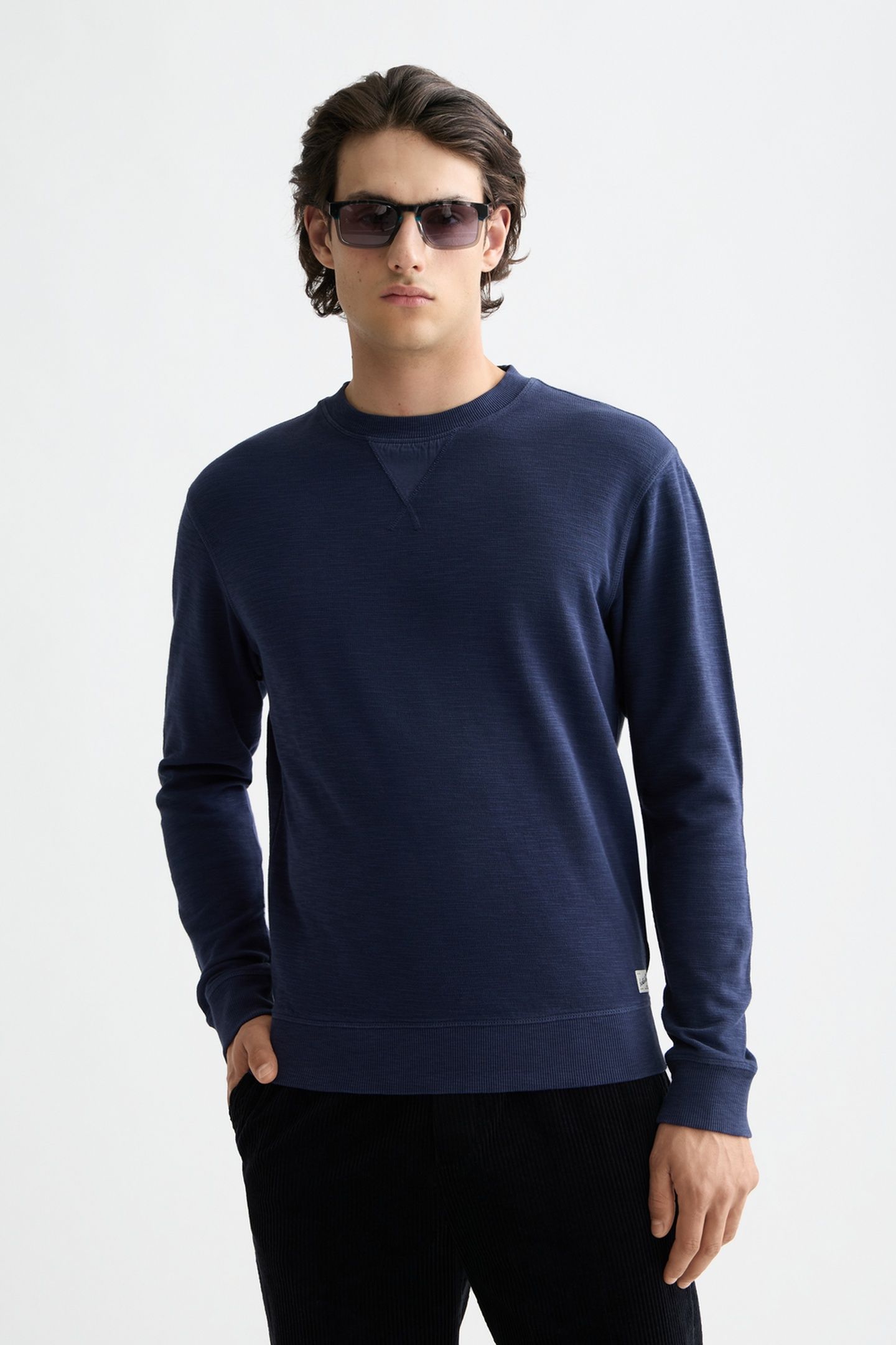 G/D STRUCTURED SWEATSHIRT PEACOAT 1