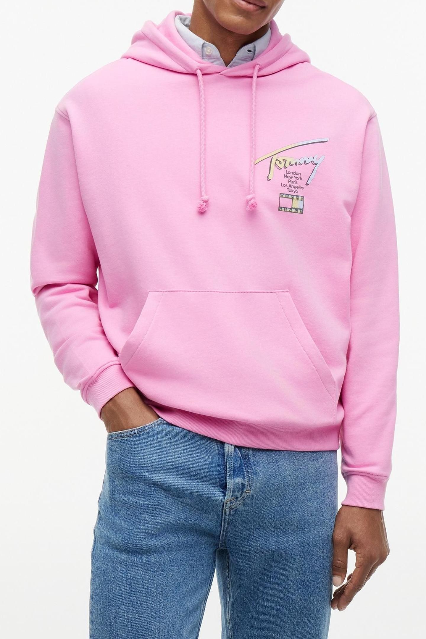 RELAXED SIGNATURE HOODIE PINK DAISY 1